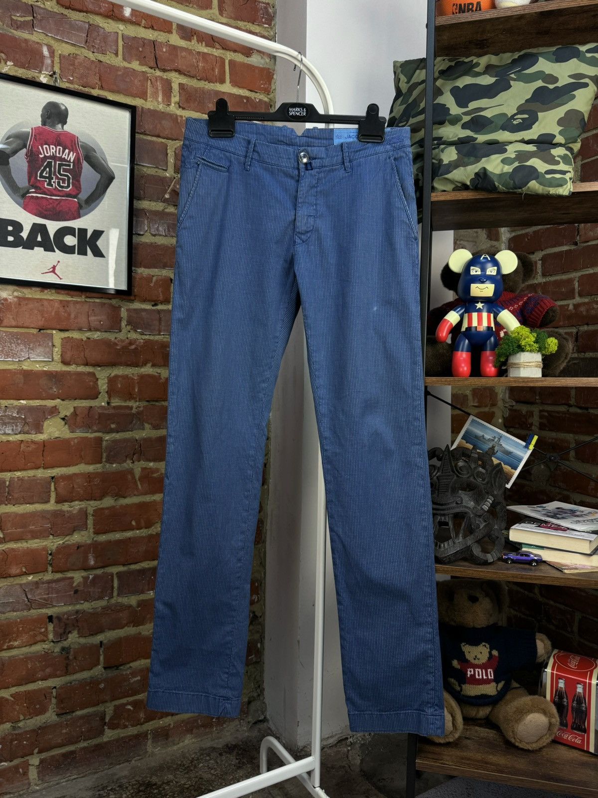 Designer × Jacob Cohen JACOB COHEN Academy Bobby Premium Edition Chino Slim Pants Size US 31 - 1 Thumbnail