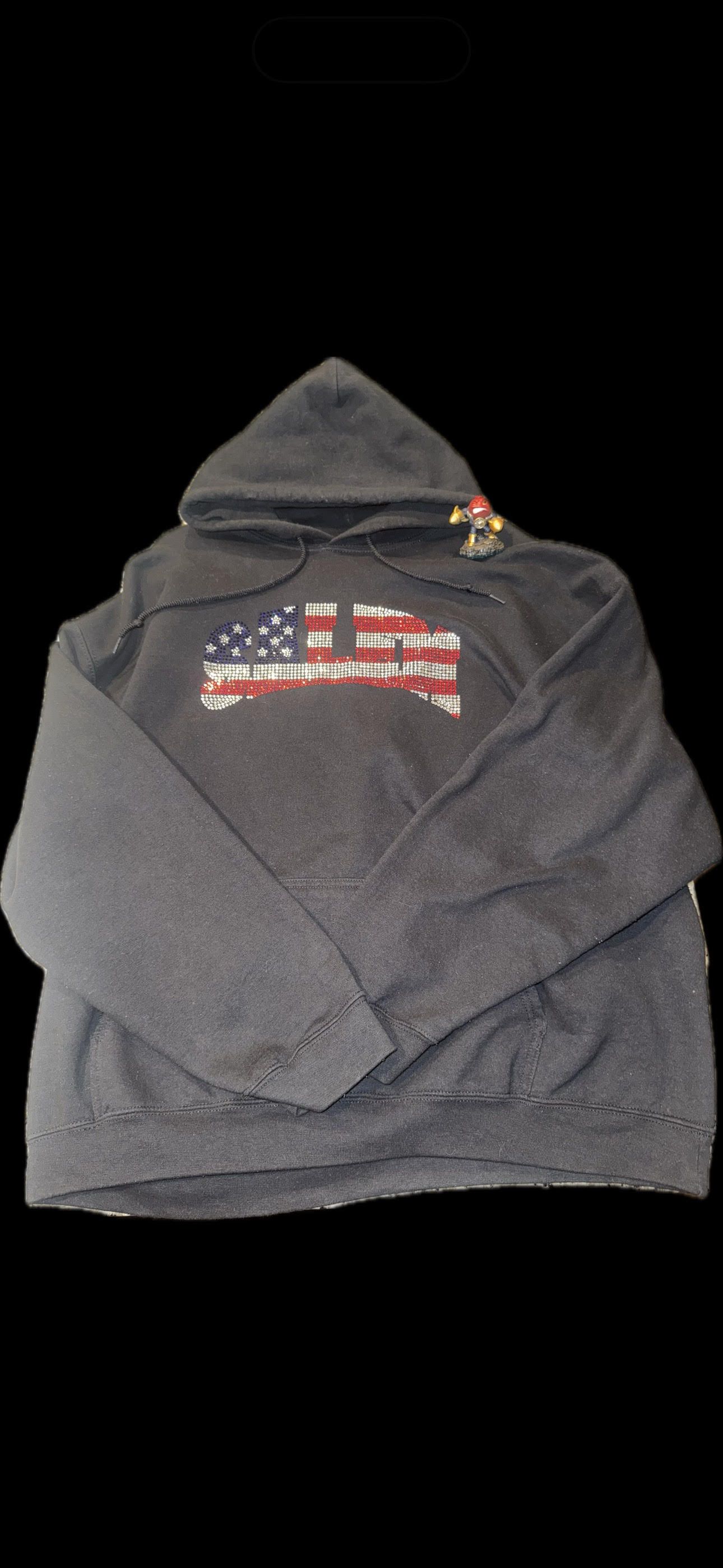 S4LEM Salem American Flag Rhinestone Hoodie Size US XL / EU 56 / 4 - 1 Thumbnail