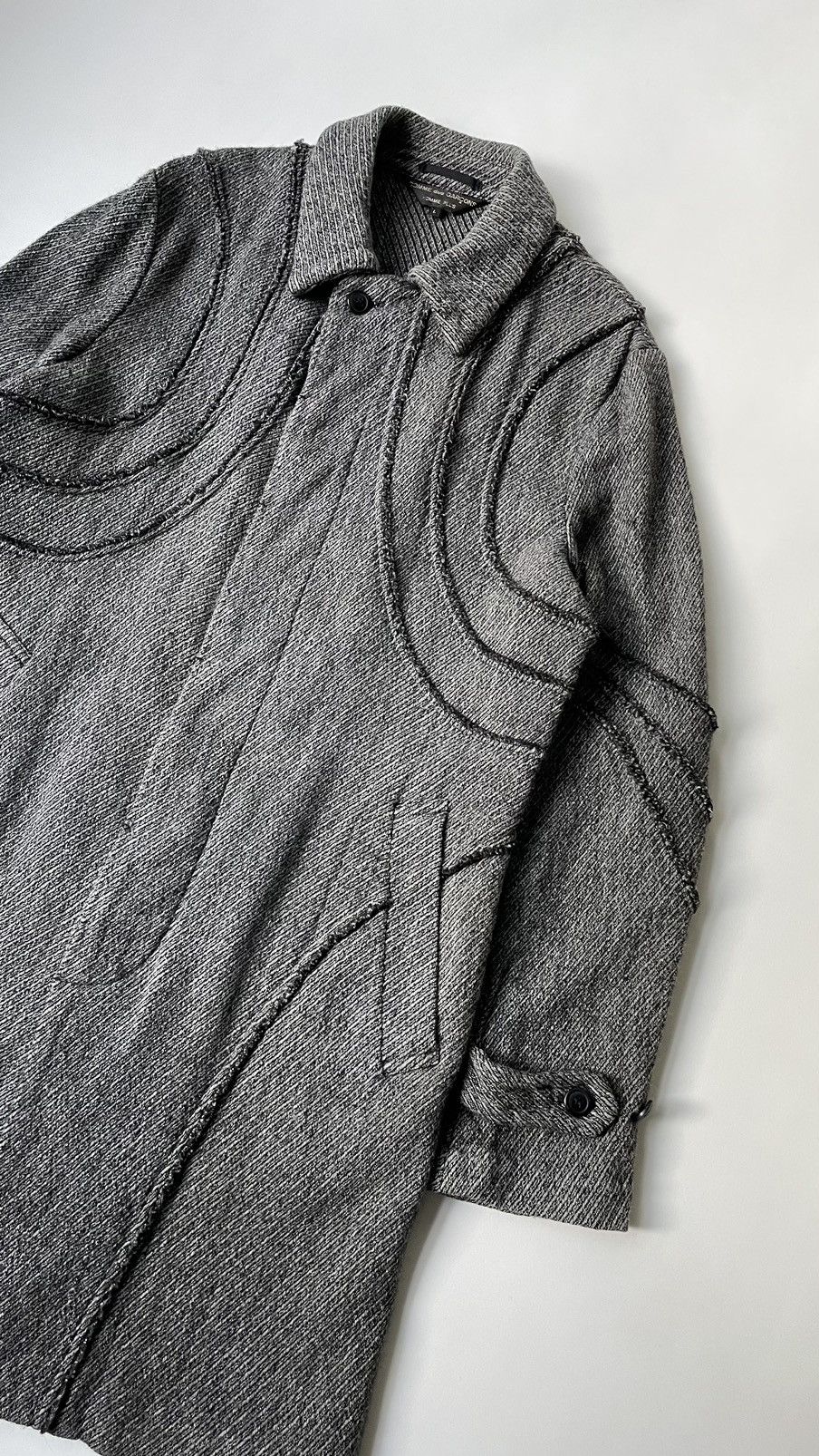 Comme des Garcons A/W 03 Panelled Raw Seam Overcoat Size US L / EU 52-54 / 3 - 6 Thumbnail