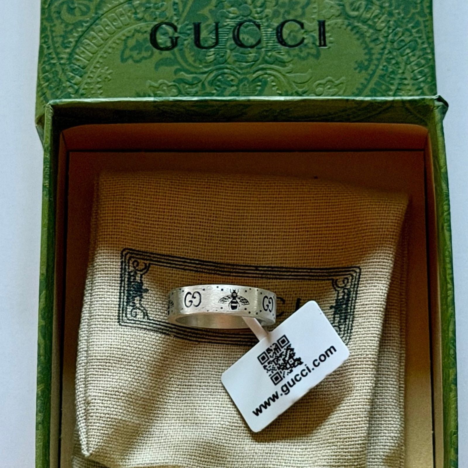 Gucci Women's Gucci Silver and Black Bee Ring Size ONE SIZE - 1 Thumbnail