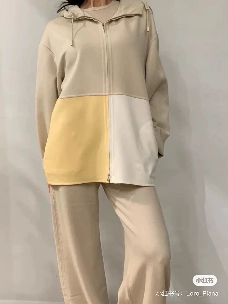 Loro Piana LORO PIANA Yellow patchwork woolen jacket with hood Size XS / US 0-2 / IT 36-38 - 7 Thumbnail