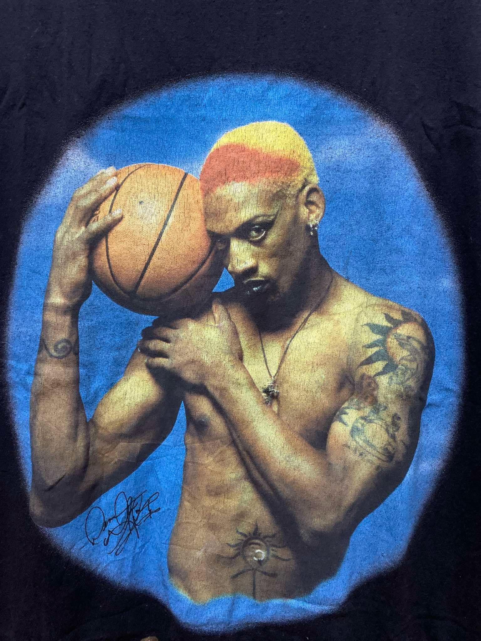 NBA Vintage 1996 Dennis Rodman NBA USA Tee Size US M / EU 48-50 / 2 - 2 Thumbnail