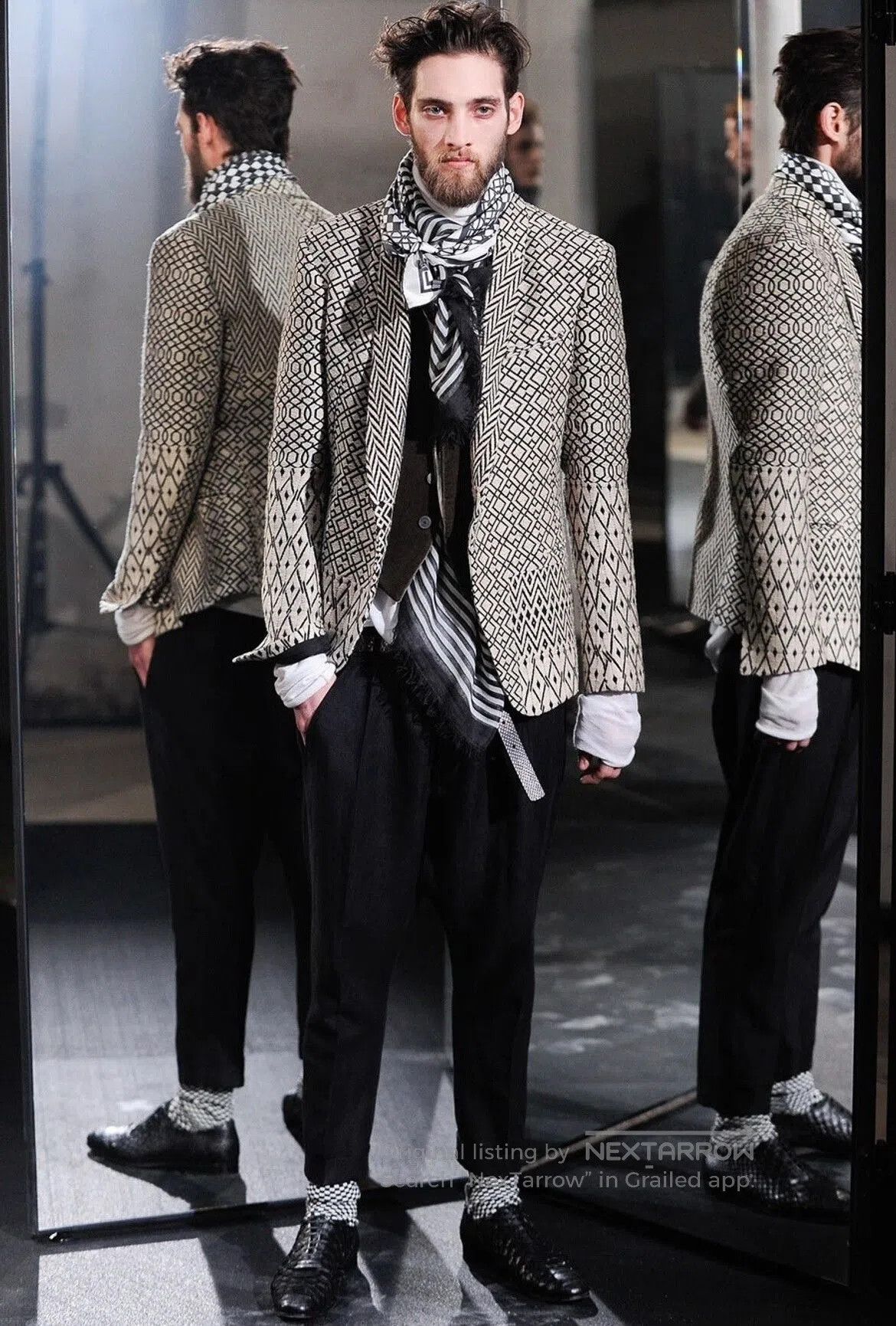 Haider Ackermann Haider Ackermann 14FW Curved Wool Trousers. Size US 32 / EU 48 - 1 Thumbnail