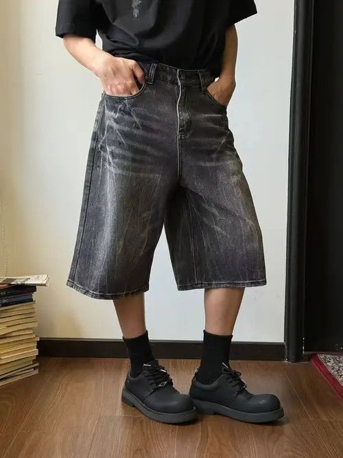 Other American high street washed distressed straight denim shorts Size US 32 / EU 48 - 6 Thumbnail