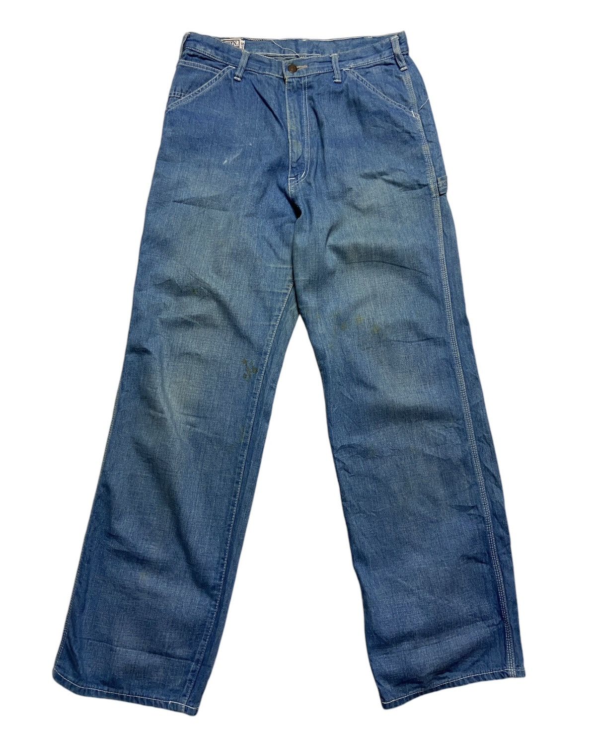 Edwin × Japanese Brand × Vintage Rare Vintage 90s Edwin Carpenter Stonewash Blue Jeans Size US 32 / EU 48 - 1 Thumbnail