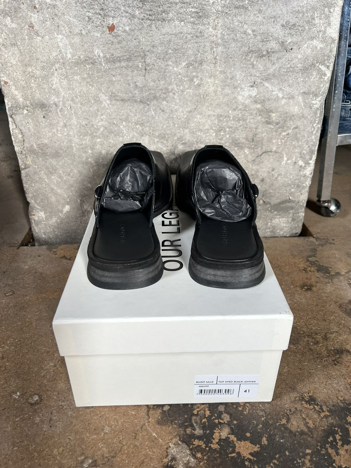 Our Legacy Our Legacy “Blunt Mule“ Size 42 EU Top Dyed Black Leather Size US 9 / EU 42 - 3 Thumbnail