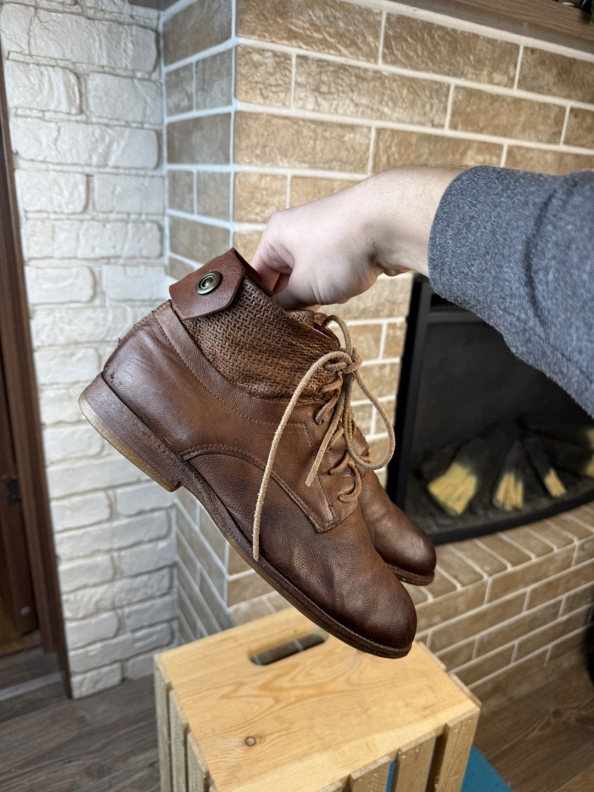 A.S.98 × Vintage A.S 98 Airstep Brown Leather Zip Biker Avant Gard Boots Size US 9 / IT 39 - 8 Thumbnail