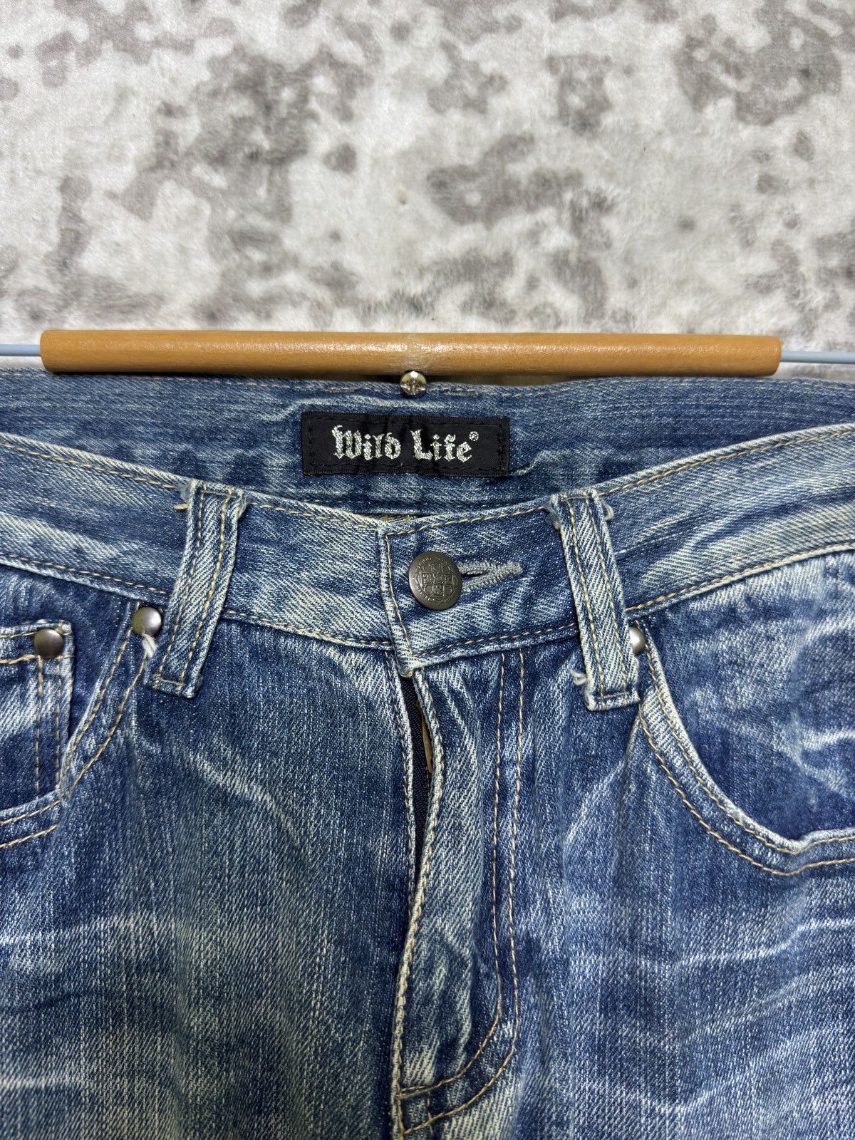 Vintage Vintage Wild Life Angel Wing Flared Y2K Denim Jeans Size US 29 - 8 Thumbnail