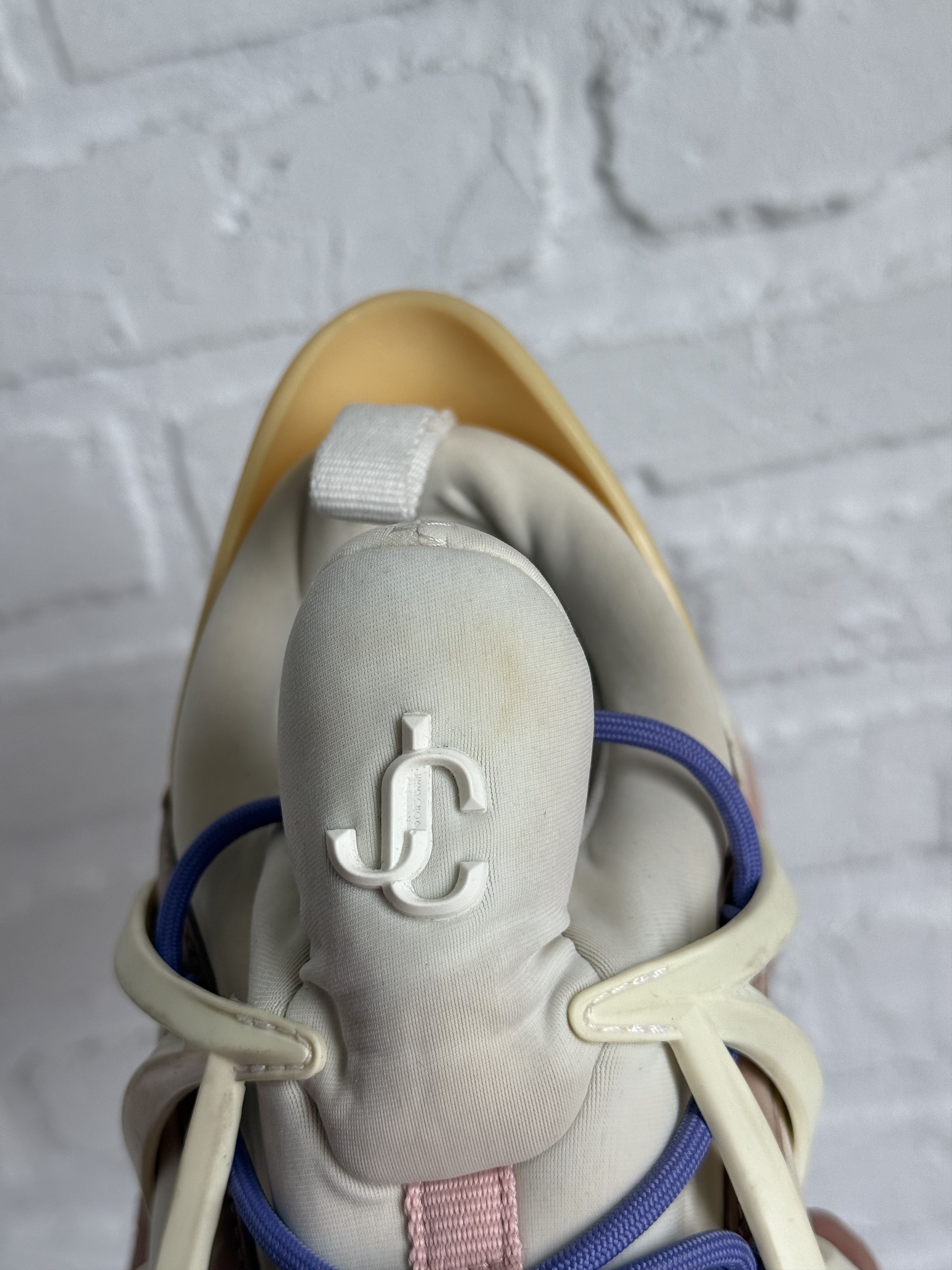 Jimmy Choo Jimmy Choo Cosmos Sneakers Pastel Cream Pink Futuristic Size US 6 / IT 36 - 7 Thumbnail