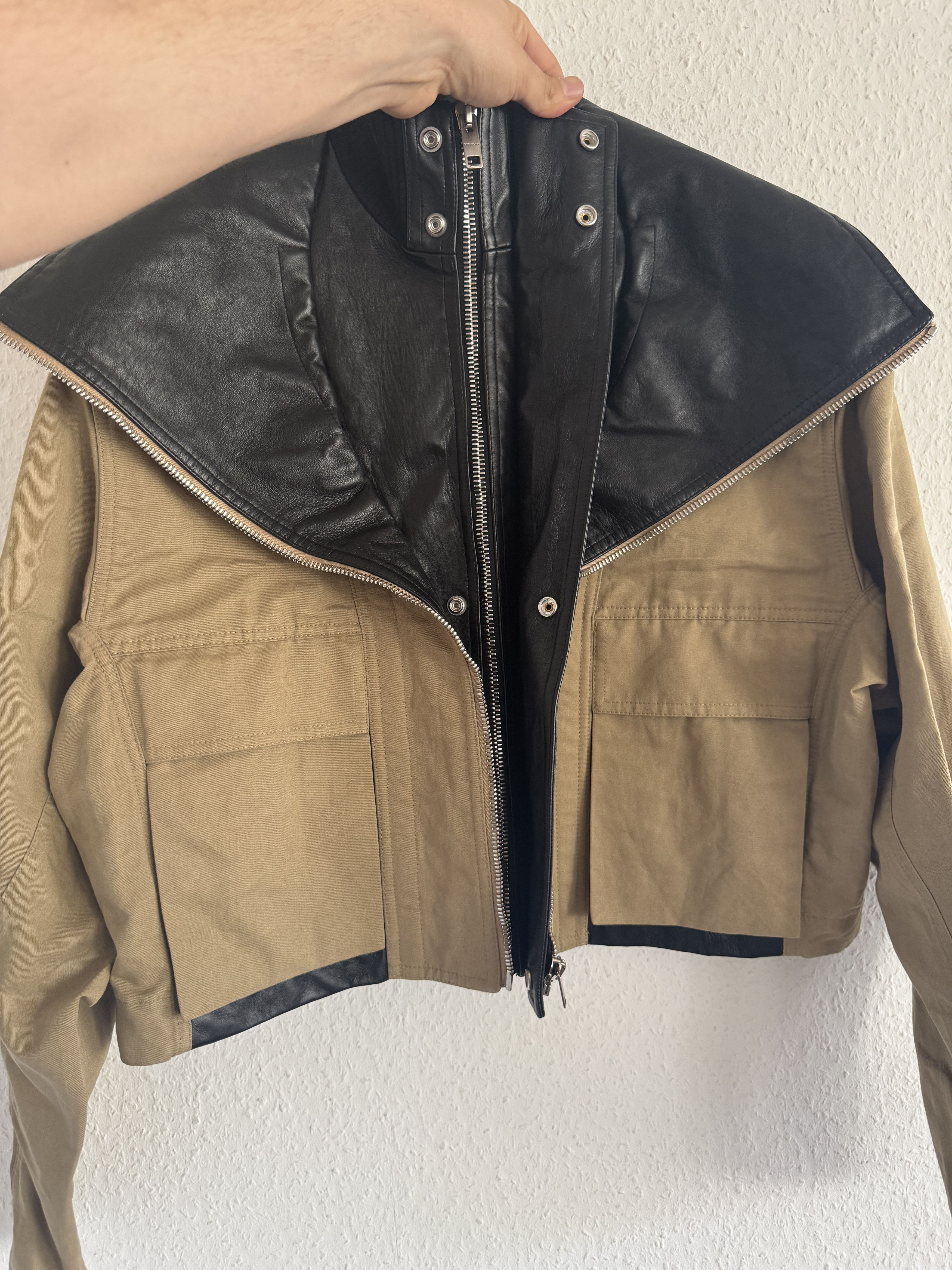 Givenchy Pre-Fall 2021 Campaign Sample Hybrid Leather Jacket Size US M / EU 48-50 / 2 - 7 Thumbnail