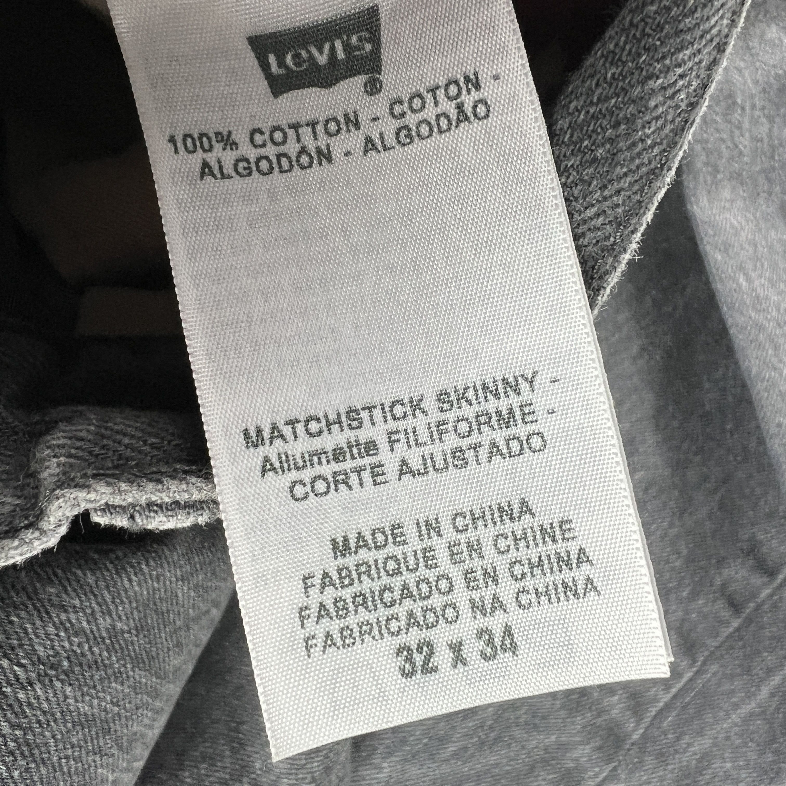 Levi's Levi's Selvedge Jeans Matchstick Skinny Grey Faded Denim Size US 32 / EU 48 - 11 Thumbnail
