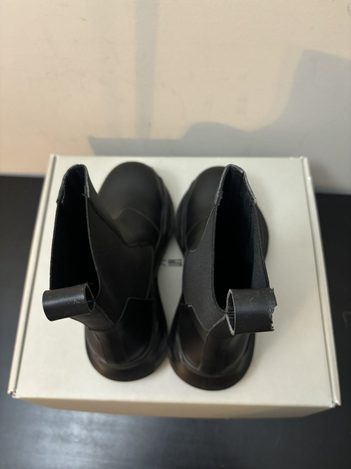 Rick Owens Drkshdw Rick Owens Leather Abstract Beatle Boots Black Size US 7 / EU 40 - 9 Thumbnail