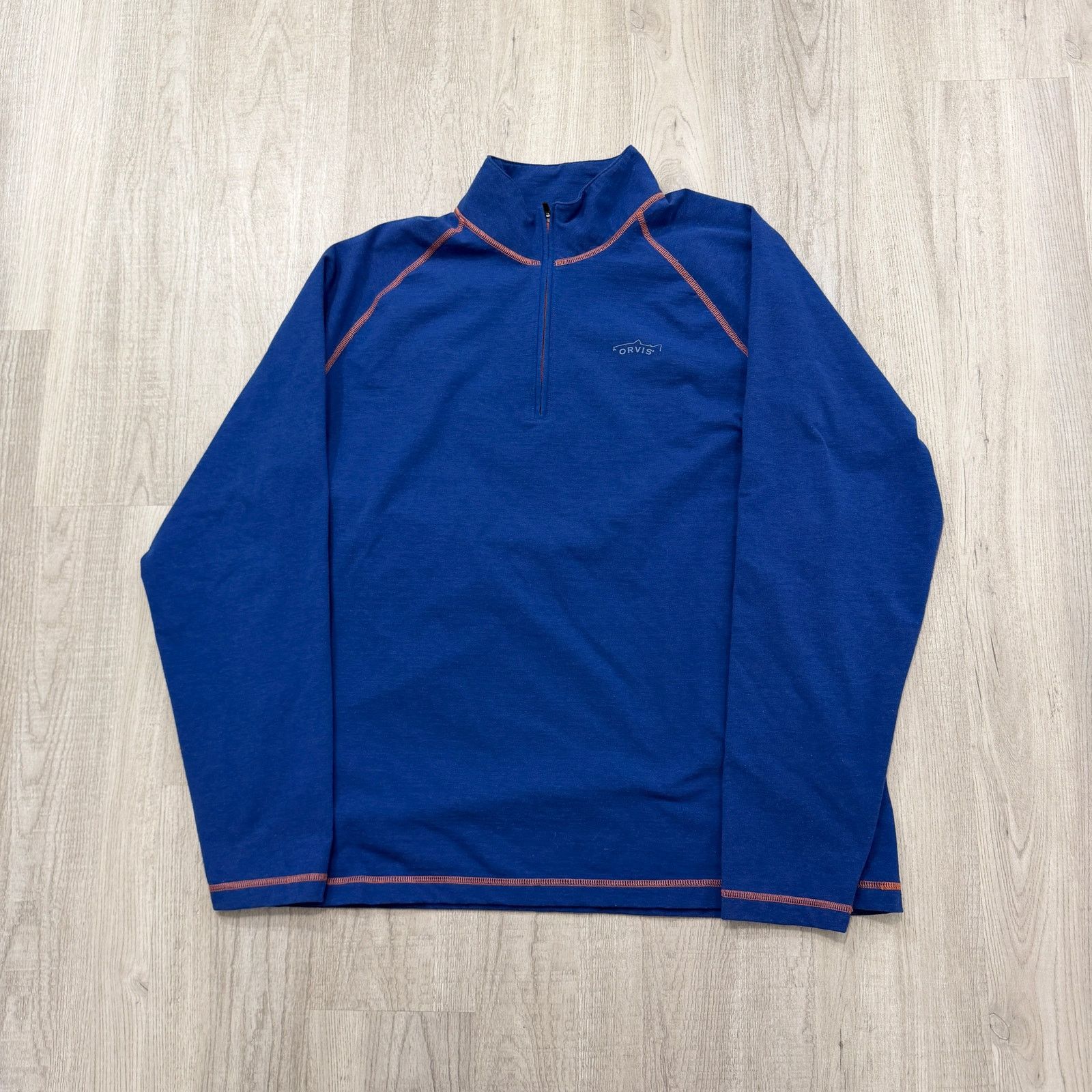 Orvis Orvis Trout Bum 1/4 Zip Pullover Mens Extra Large Blue Size US XL / EU 56 / 4 - 1 Thumbnail