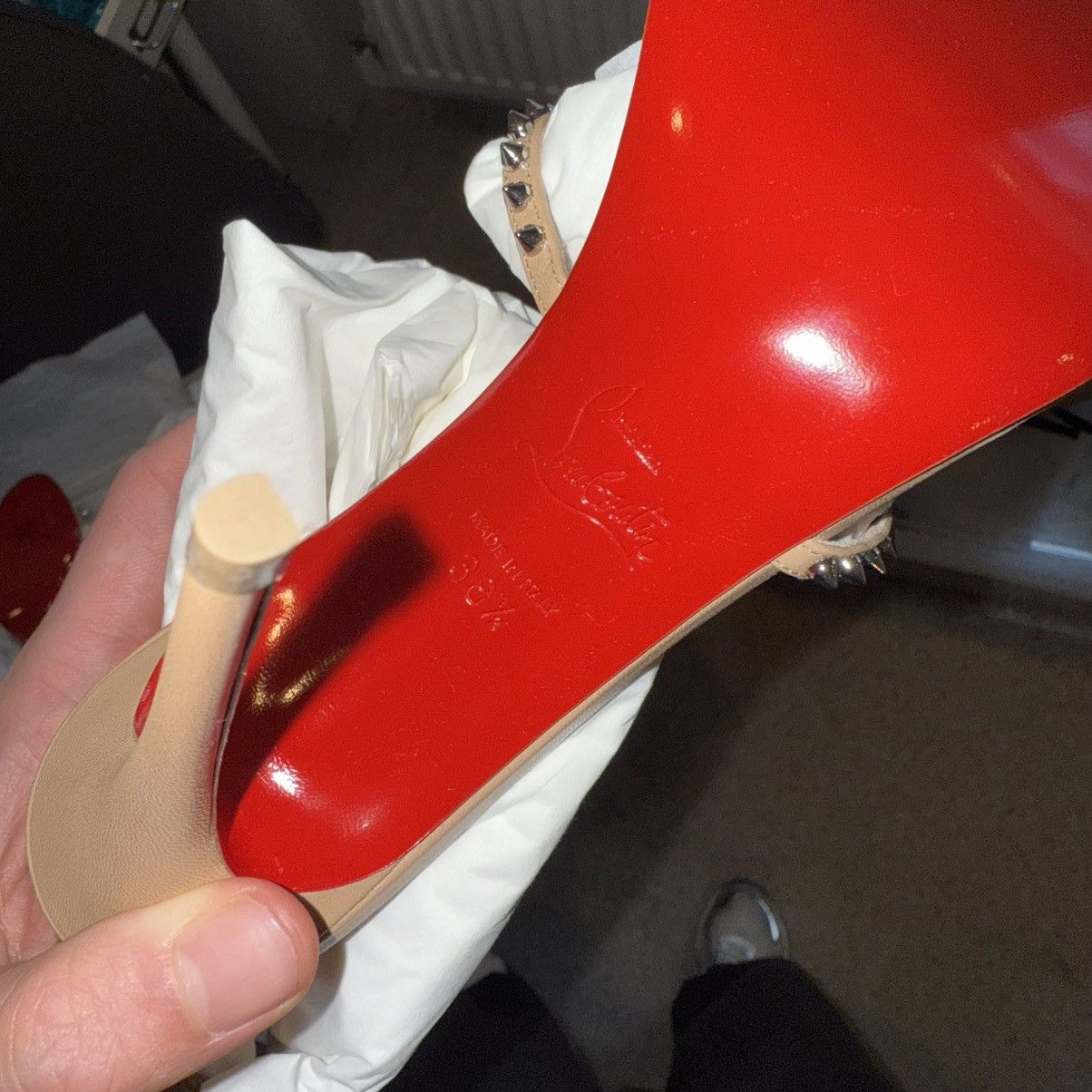 Christian Louboutin 3240088 B439 Tatooshka Spikes 100 Size US 8.5 / IT 38.5 - 7 Thumbnail
