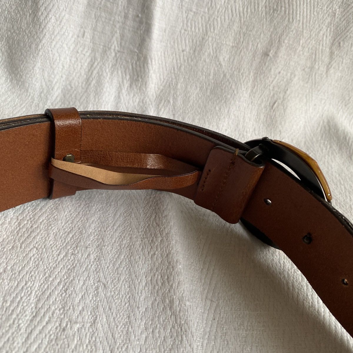 Gucci Gucci Bamboo G Buckle Leather Belt Size ONE SIZE - 6 Thumbnail