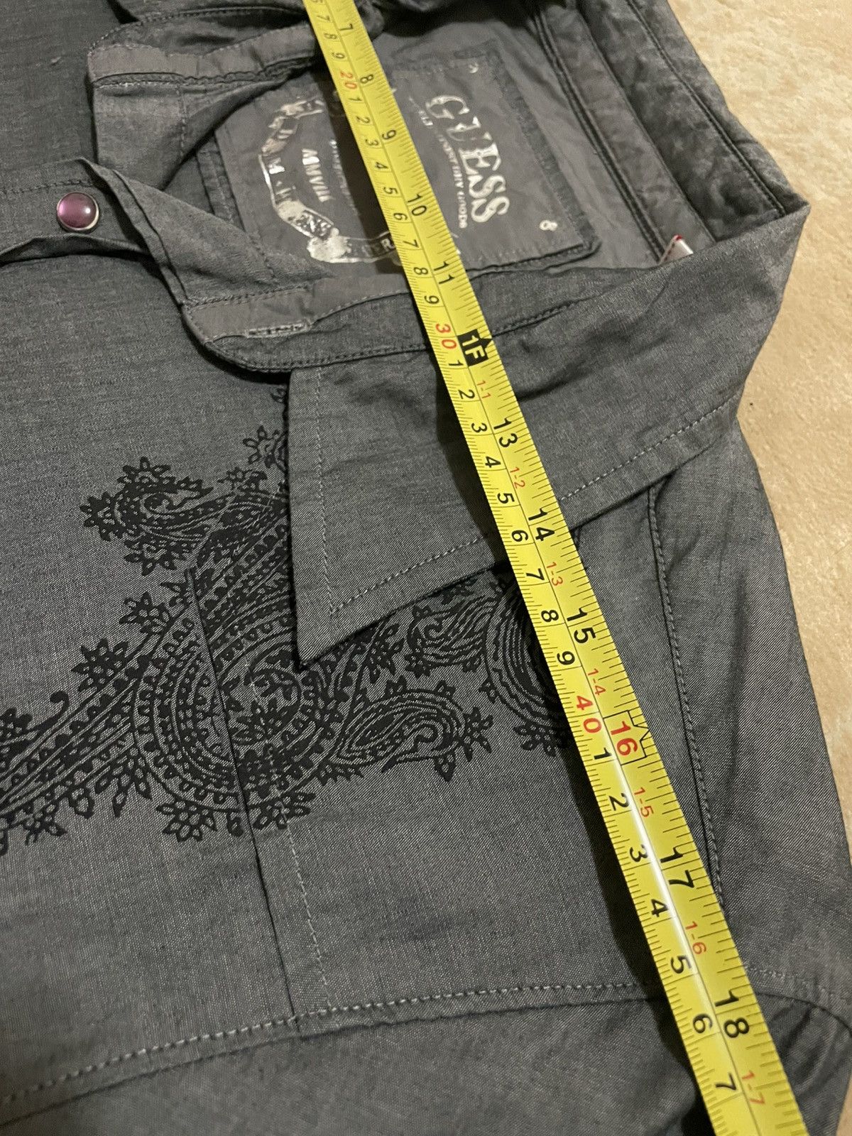 Guess Man Gray Guess Button Up Tshirt Praisly Design Size US L / EU 52-54 / 3 - 13 Thumbnail
