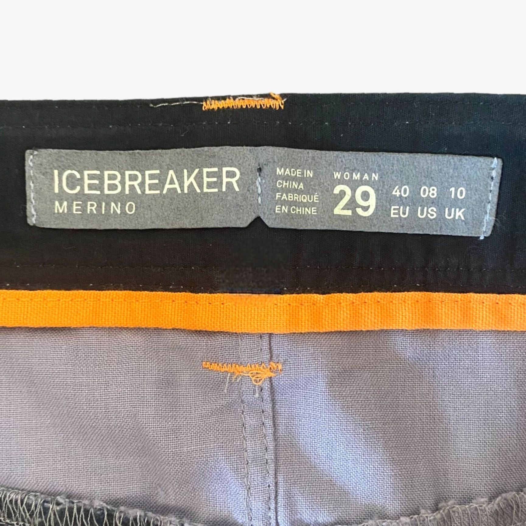 Icebreaker Icebreaker Merino Destiny Mini Skirt Gray Women's Size 29 Hiking Outdoors Skirt Mini Waist 16" Length 15" Pockets Lightweight Cotton Wool Blend Size 29" - 7 Thumbnail