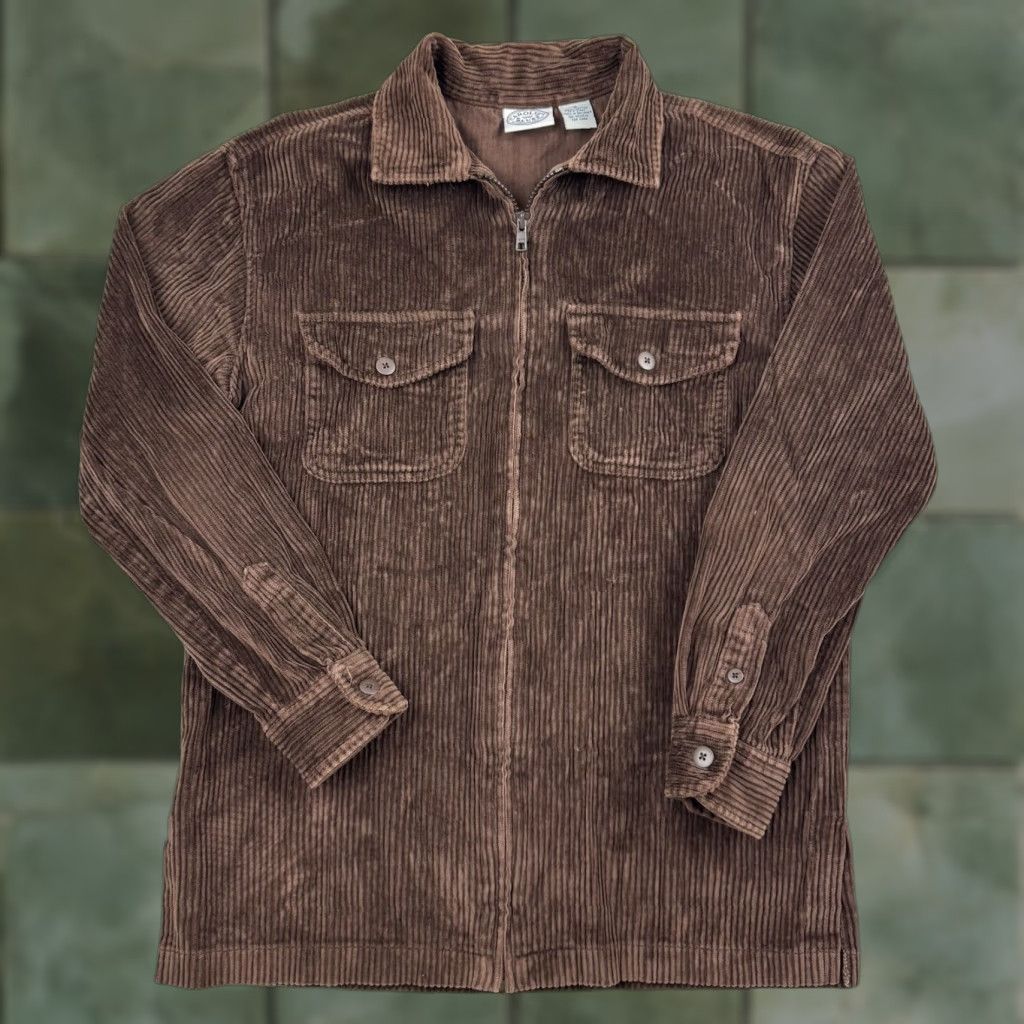 Vintage VINTAGE Carolina Blues Corduroy Shirt Womens Small Brown Full Zip Long Sleeve Hipster Y2K Size S / US 4 / IT 40 - 1 Thumbnail