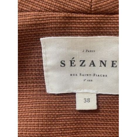 Sezane Sezane ALVIN JACKET Hazelnut size38 US 6 brown cotton blazer Size M / US 6-8 / IT 42-44 - 6 Thumbnail