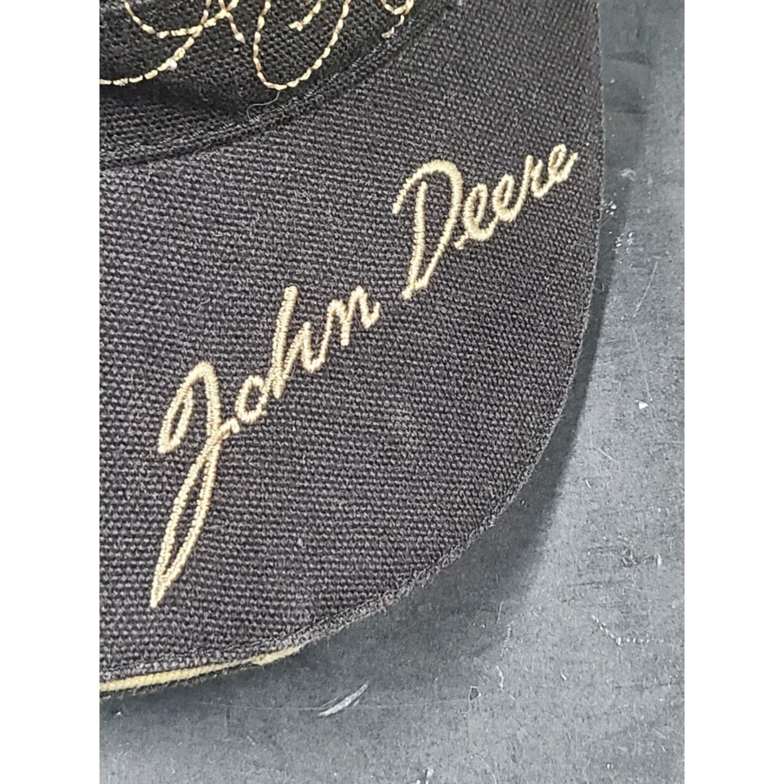 John Deere John Deere Hat Adjustble Painter Hat Multicolor 100% Cotton Rose Green Yellow Embroidered Womens Mens Boys Girls Size ONE SIZE - 2 Thumbnail