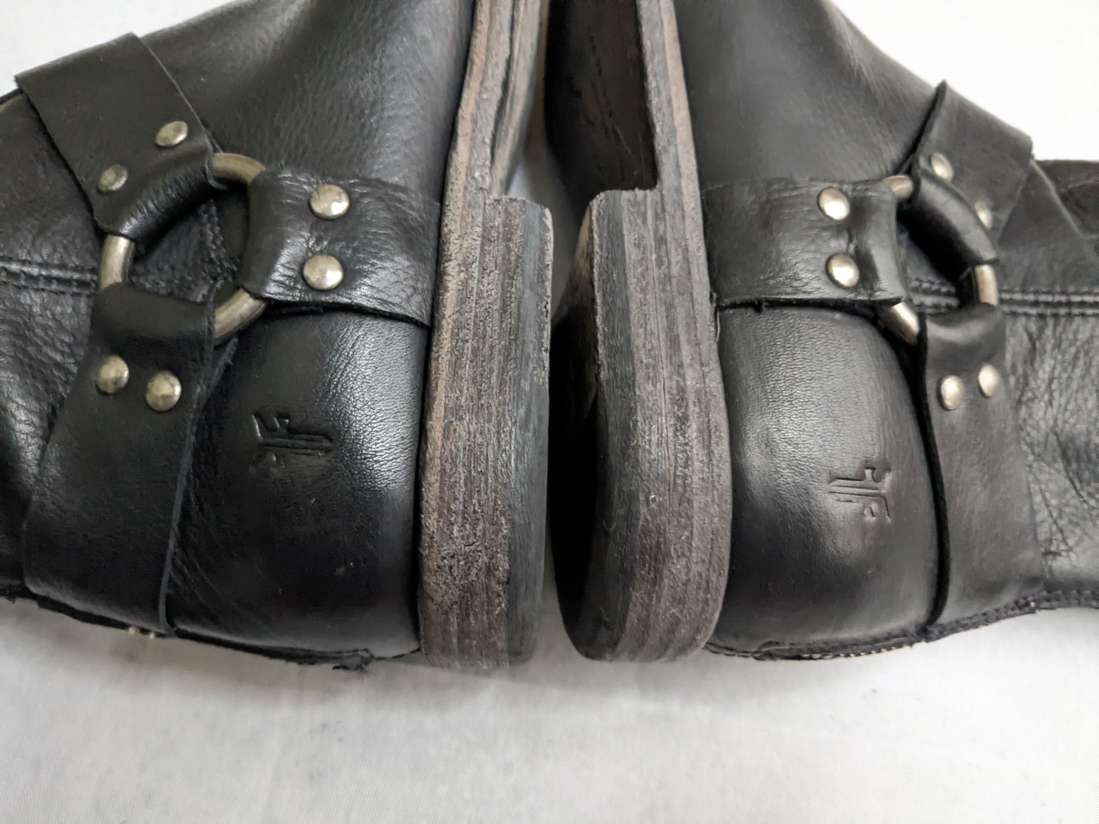 Frye Frye Harness Boots Black Leather 8.5 D Leather Buckle Size US 8.5 / EU 41-42 - 10 Thumbnail