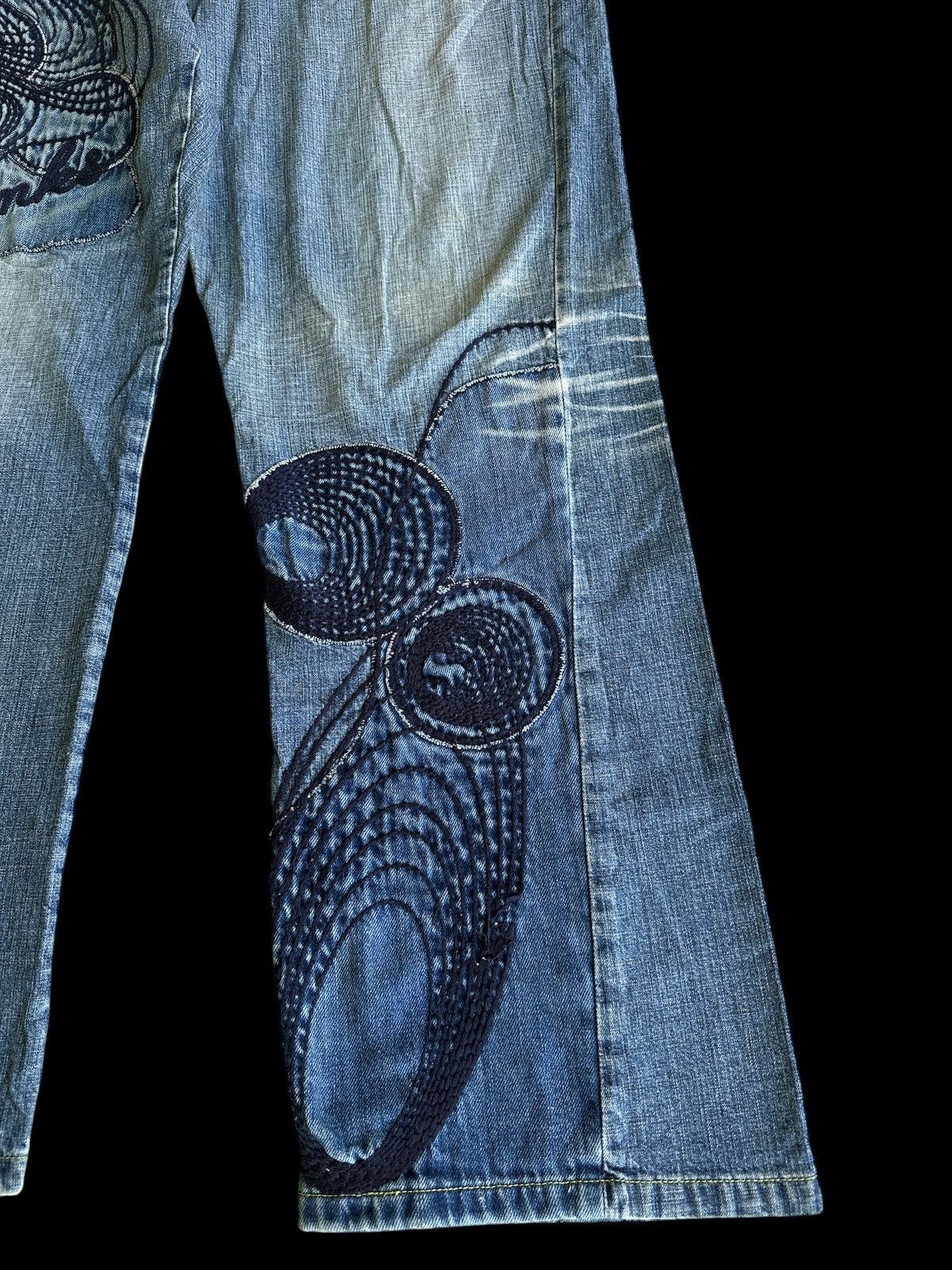 Kapital Twist Legs 💥 Akademiks Baggy Embroid Crazy Fashion 💥 Size US 38 / EU 54 - 3 Thumbnail