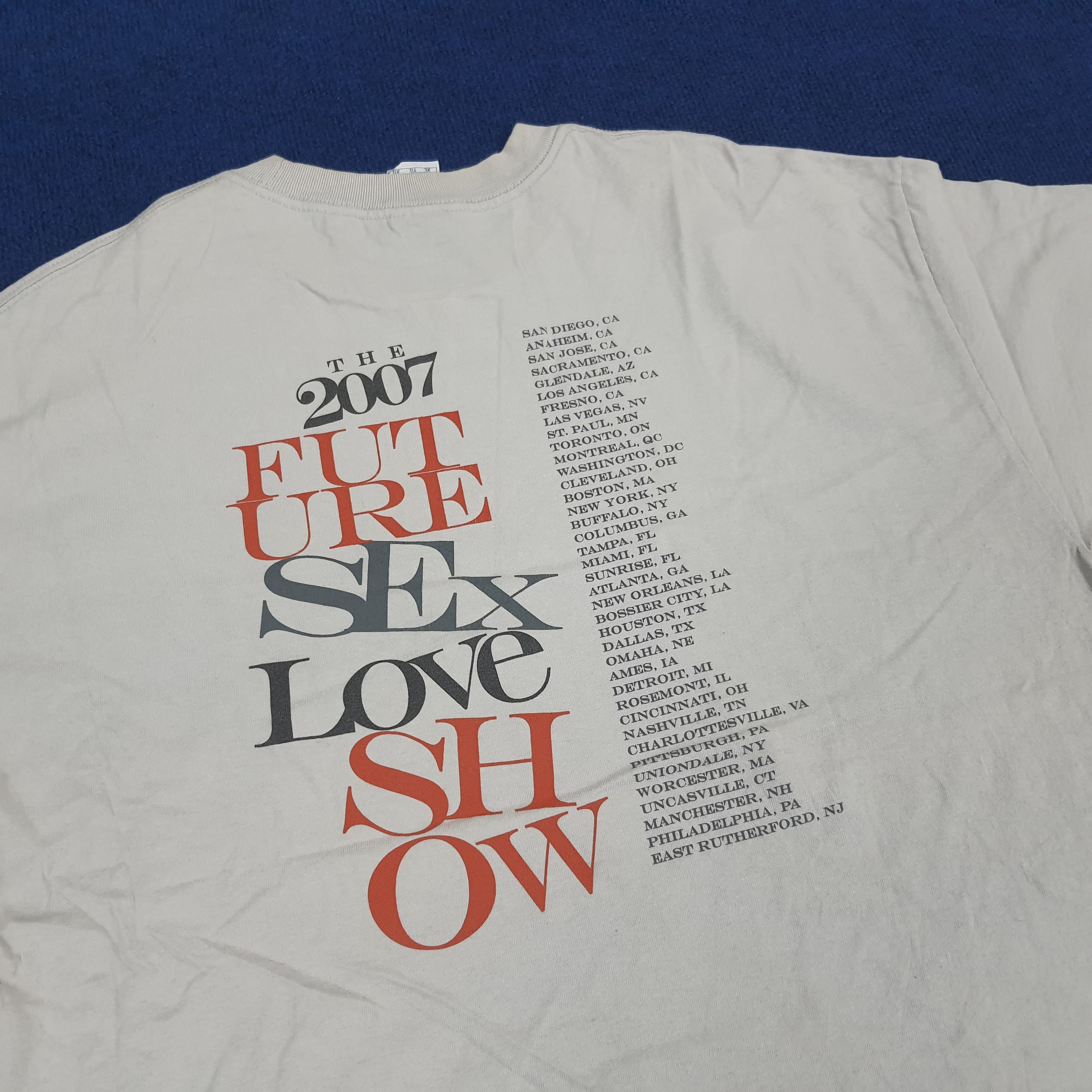 Vintage Vintage Justin Timberlake 2007 Future Sex Love Show T-shirt Size US XL / EU 56 / 4 - 4 Thumbnail