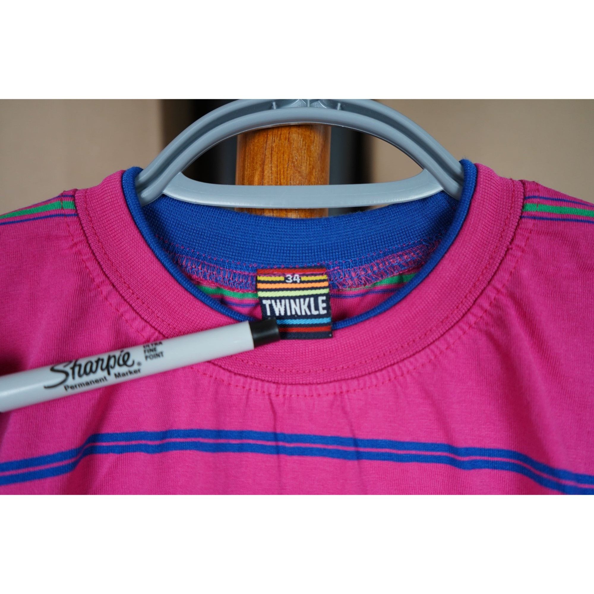 Vintage Pink Vintage Tshirt Stripes Motocraft Twinkle S #424 Size S / US 4 / IT 40 - 5 Thumbnail