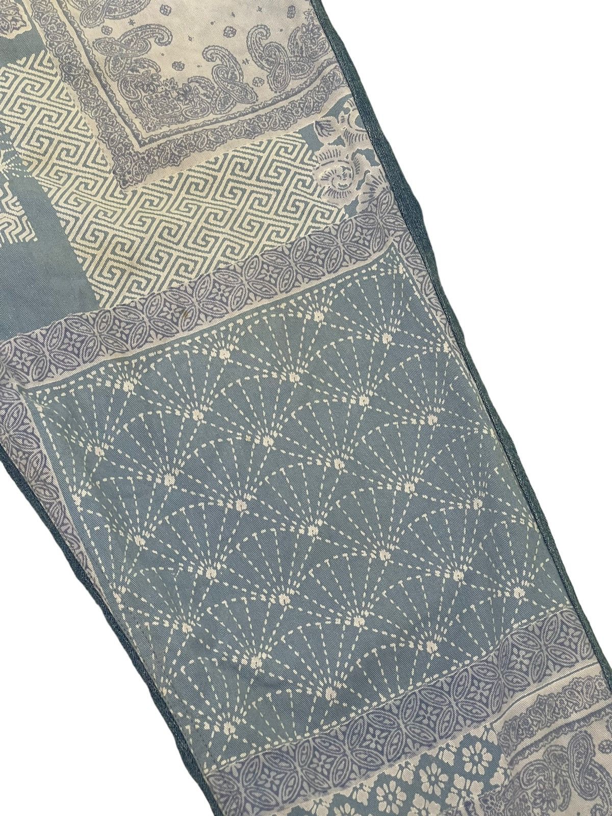Japanese Brand Baggy Tapered Amina Japanese Pattern Thin Denim 6🟦6 Size US 35 - 6 Thumbnail