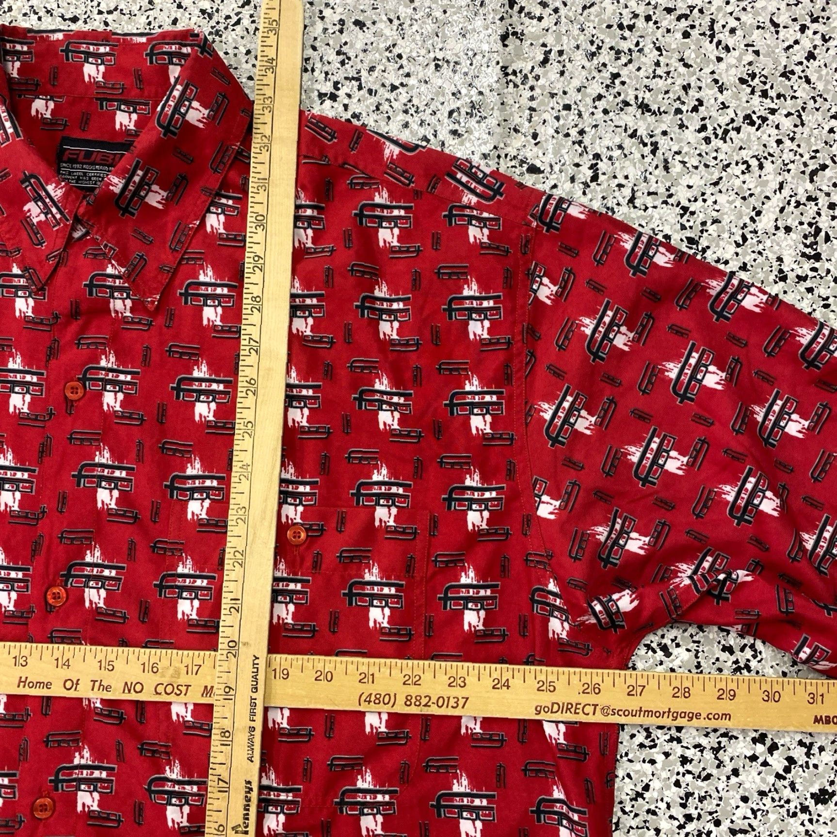 Fubu VINTAGE 90s FUBU Button-Up Shirt All Over Print Logo Men XL Red Shirt Size US XL / EU 56 / 4 - 3 Thumbnail