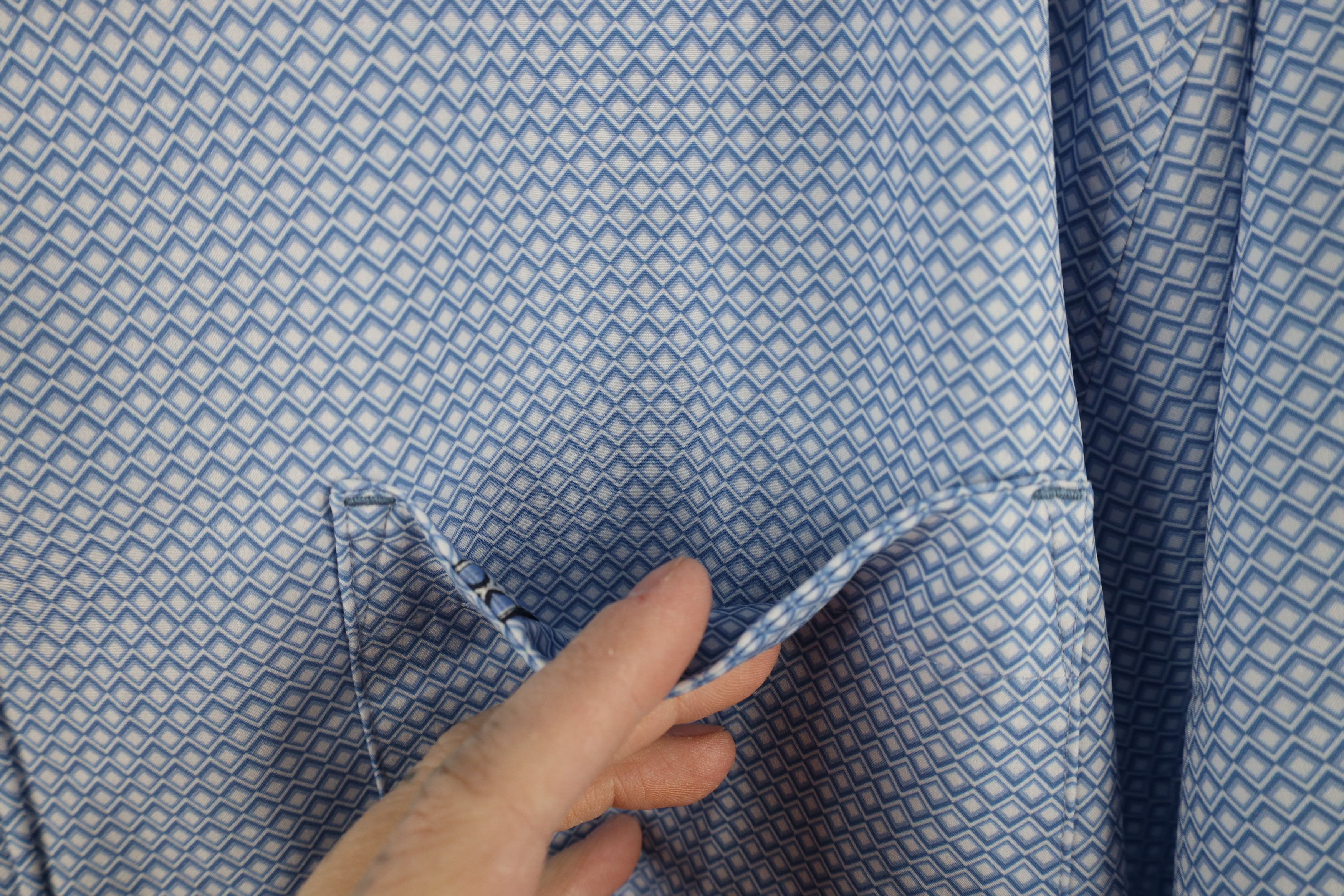 Vintage New 7 Diamonds 4 Way Stretch Short Sleeve Button Shirt Blue Size US XXL / EU 58 / 5 - 4 Thumbnail