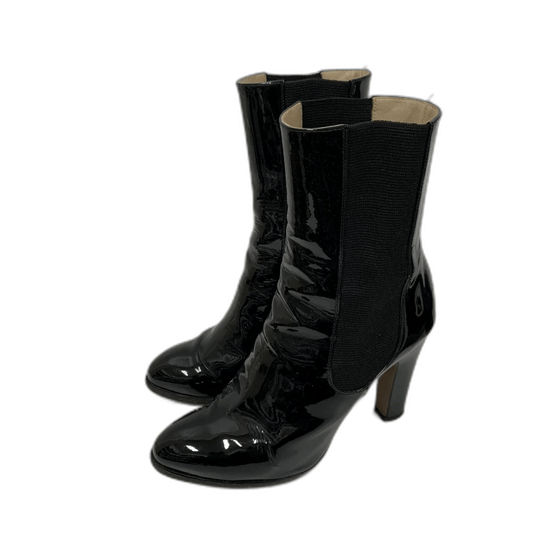 Chanel Chanel Patent Leather Short Boots Size 35.5 Size US 5 / IT 35 - 1 Thumbnail