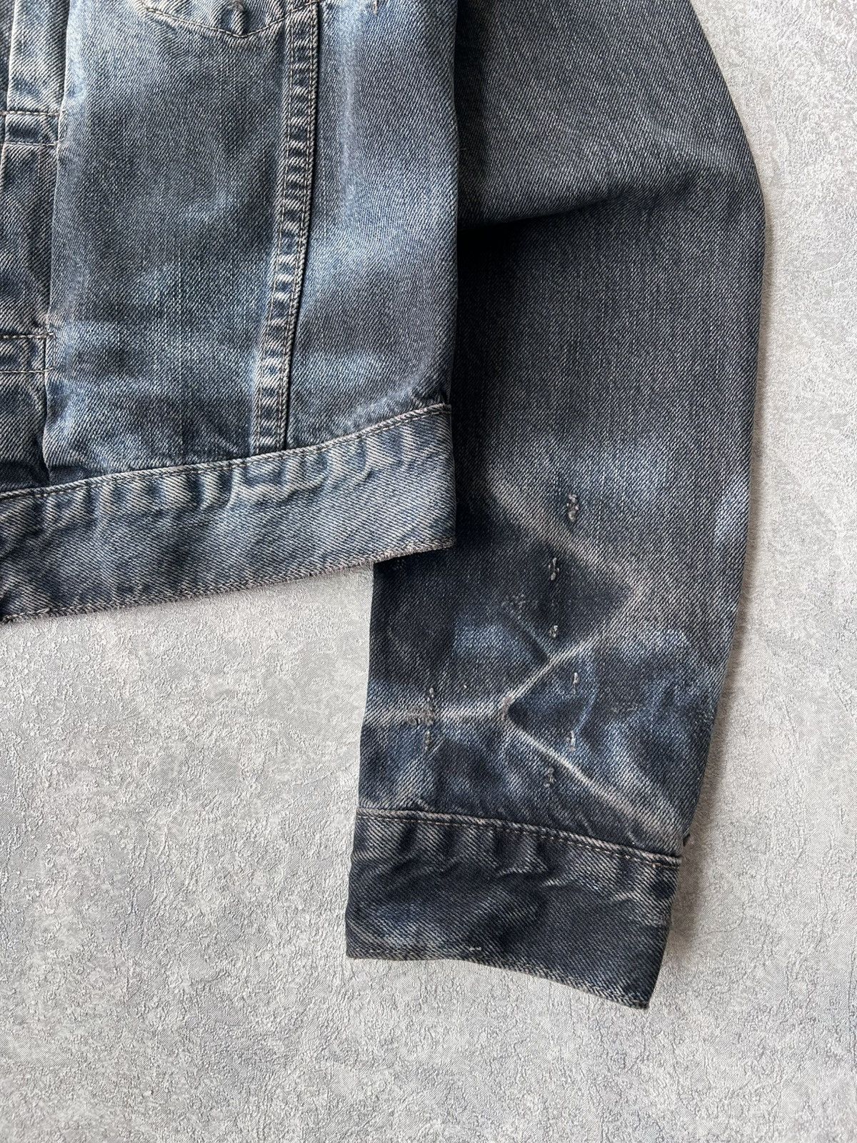 Levi's L.G.B Style Levi’s 73695 Distressed Y2K Full Zip Trucker Size M / US 6-8 / IT 42-44 - 11 Thumbnail