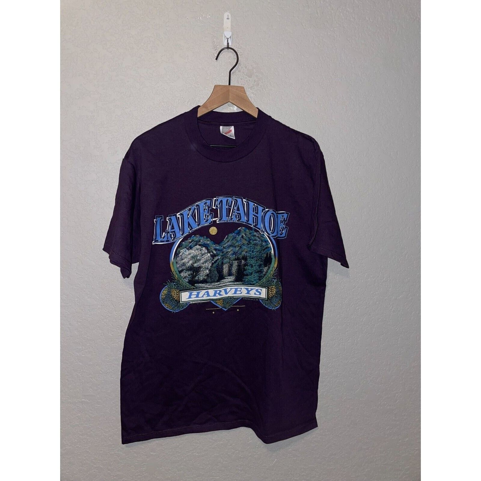 Jerzees Vintage Lake Tahoe Shirt Harveys Tee USA 90s Graphic Large Size US L / EU 52-54 / 3 - 1 Thumbnail