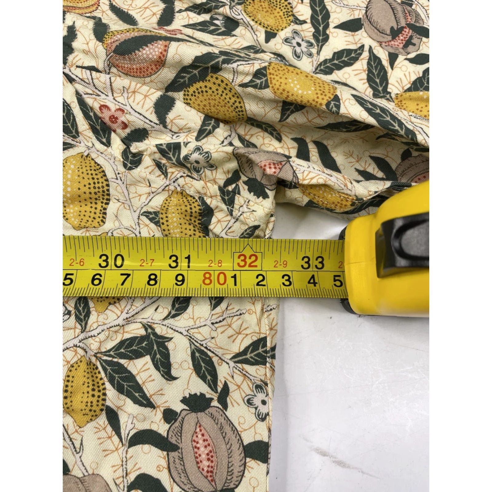 Vintage NWT Yiume Hawaiian Shirt Short Sleeve Tencel Button-Up Mens 5XL Beige William Morris Fruit Print Hawaiian Shirt Short Sleeve Mens 5XL Beige NWT Size US XXL / EU 58 / 5 - 5 Thumbnail