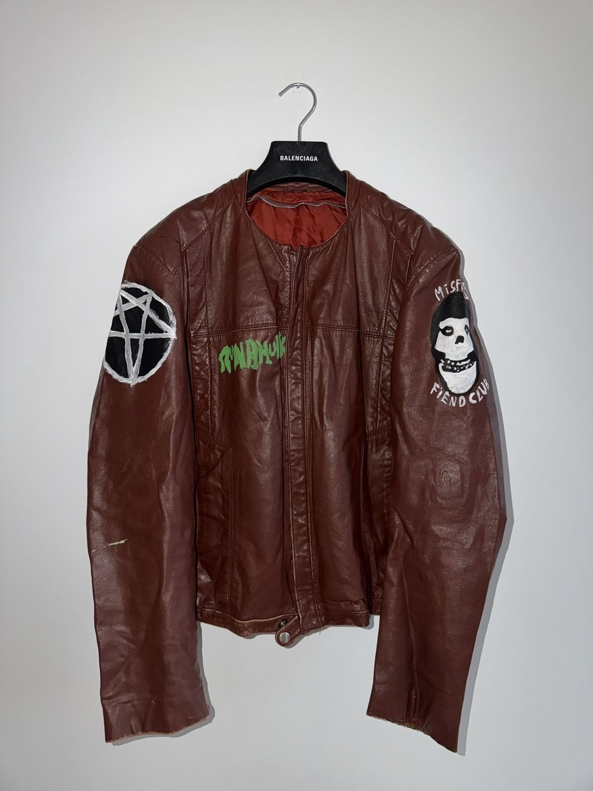 Vintage *RARE* VINTAGE 90s PUNK MISFITS FIEND CASUALTIES LEATHER Size US M / EU 48-50 / 2 - 1 Thumbnail