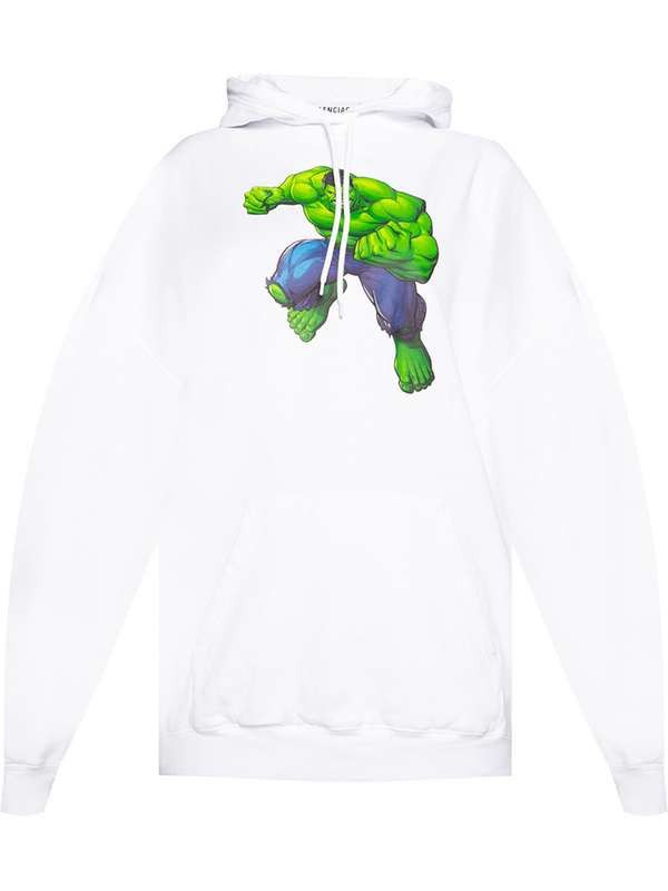 Balenciaga o1bcso1str1224 Unisex Hulk 2021MARVEL Medium Fit Hoodie Size XL / US 12-14 / IT 48-50 - 1 Thumbnail