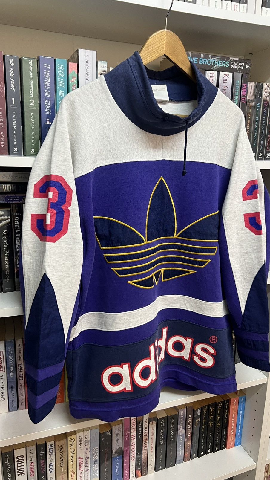 Adidas Vintage 90s ADIDAS Big Logo Sweater Size US L / EU 52-54 / 3 - 2 Thumbnail