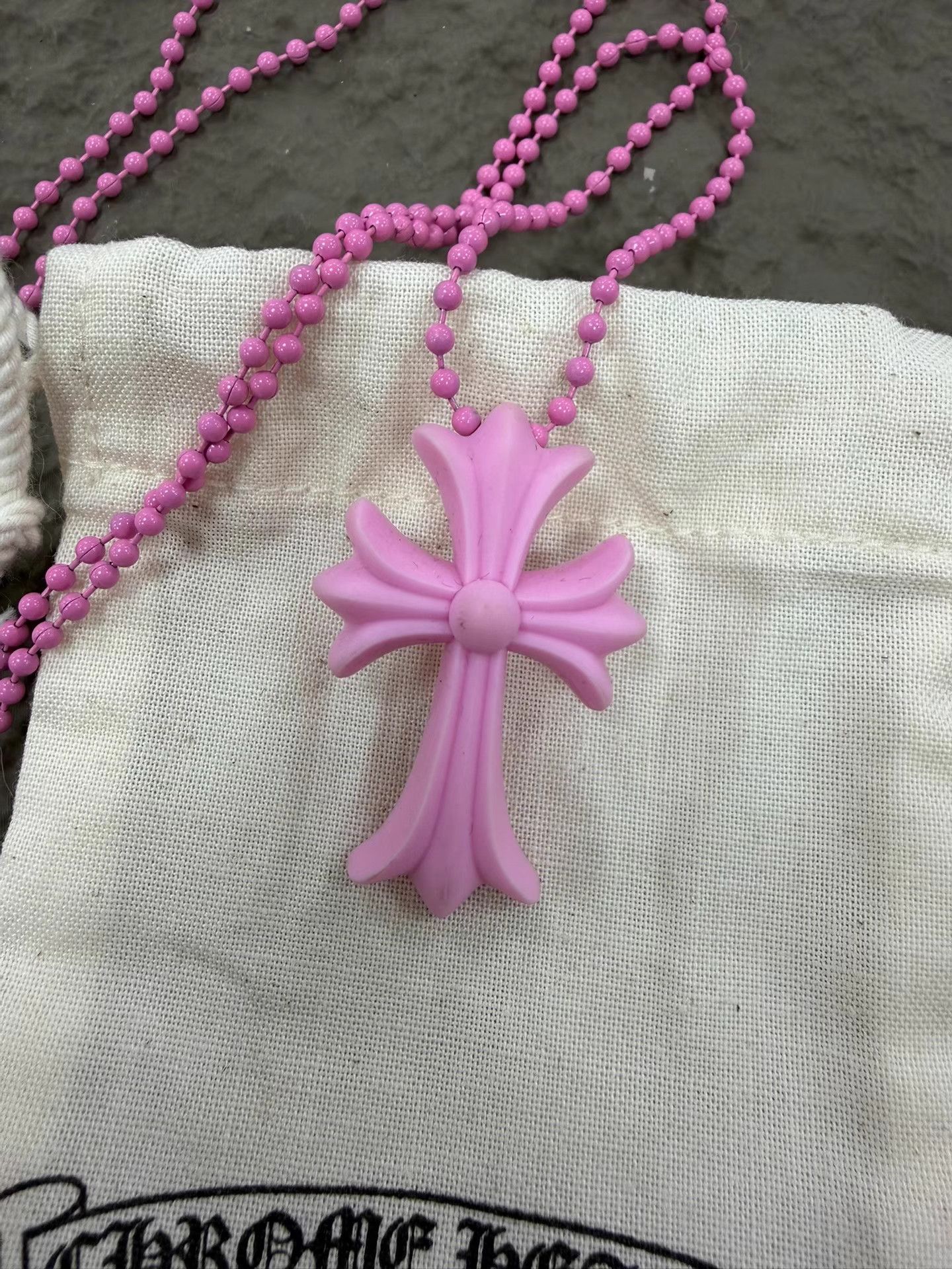 Chrome Hearts Chrome Hearts Pink Resin Medium Cross Pendant Size ONE SIZE - 2 Thumbnail