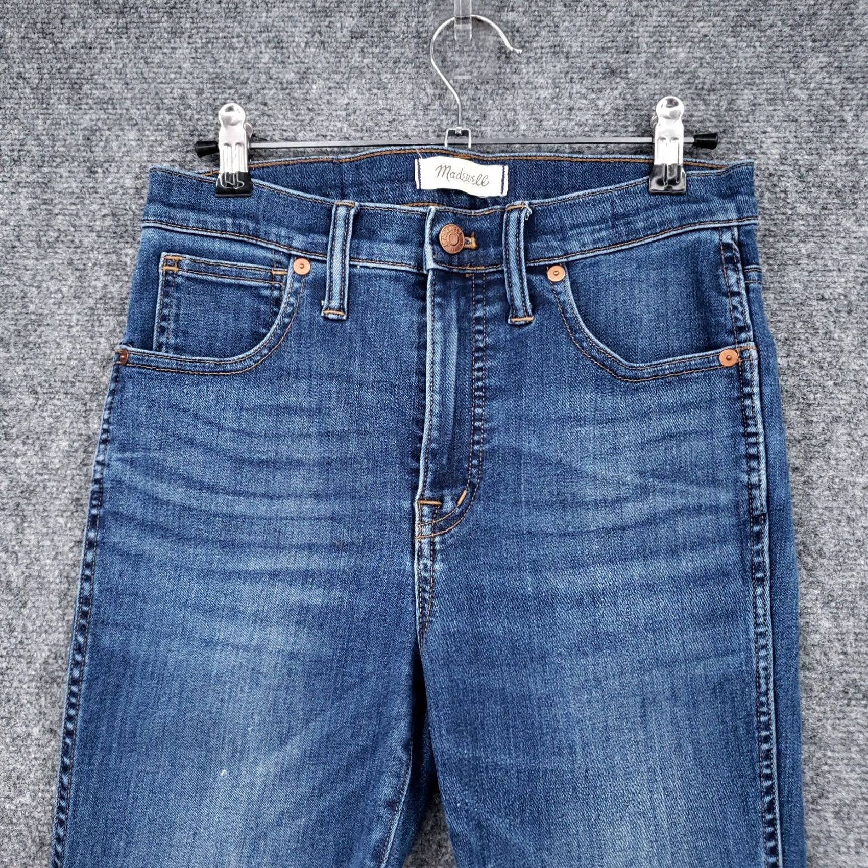 Madewell Madewell Jeans Womens 27 Blue High Rise Skinny Stretch Medium Wash Denim Jeans Women Tailored Comfort Pockets 5-Pocket Size 27" / US 4 / IT 40 - 3 Thumbnail