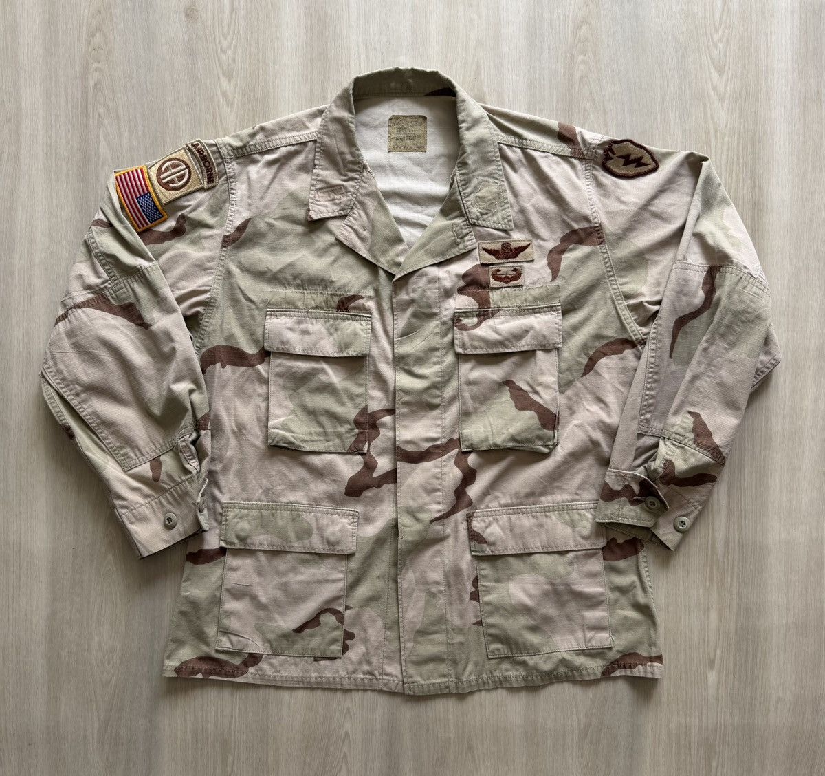 Vintage Y2K Military Airborne Desert Camo Jacket & Pants w/ Sz L Size US L / EU 52-54 / 3 - 2 Thumbnail