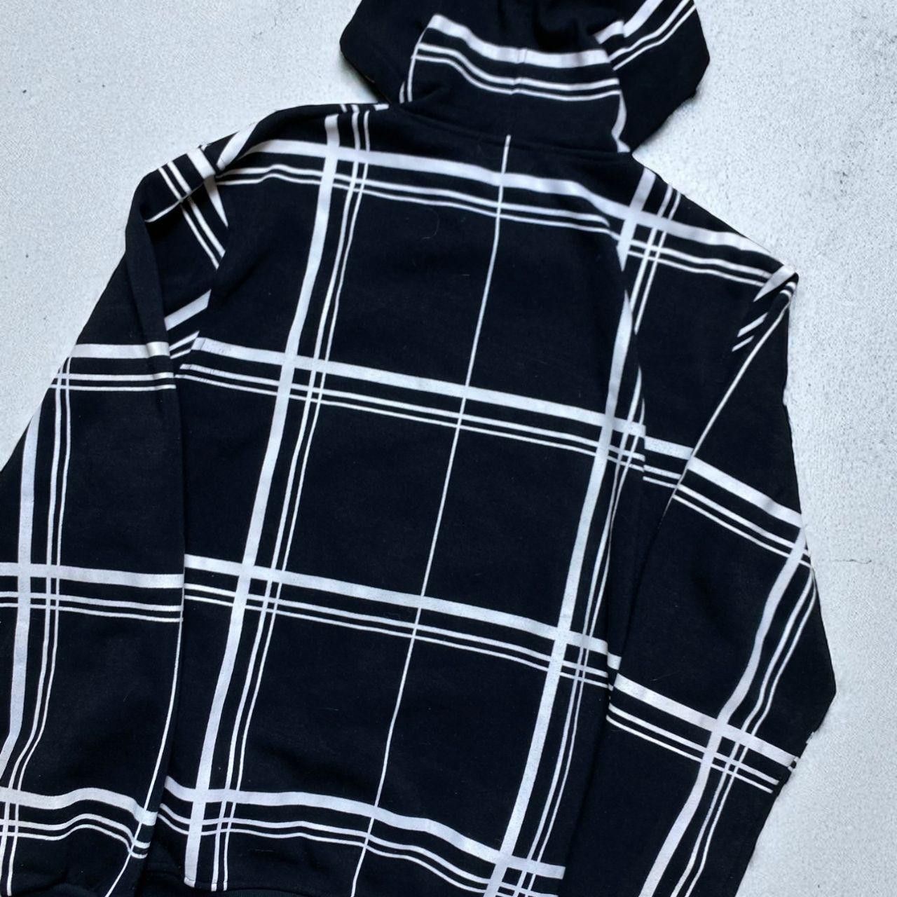 Japanese Brand 00s Striped Boxy Hoodie Black/White XL Size US XL / EU 56 / 4 - 2 Thumbnail