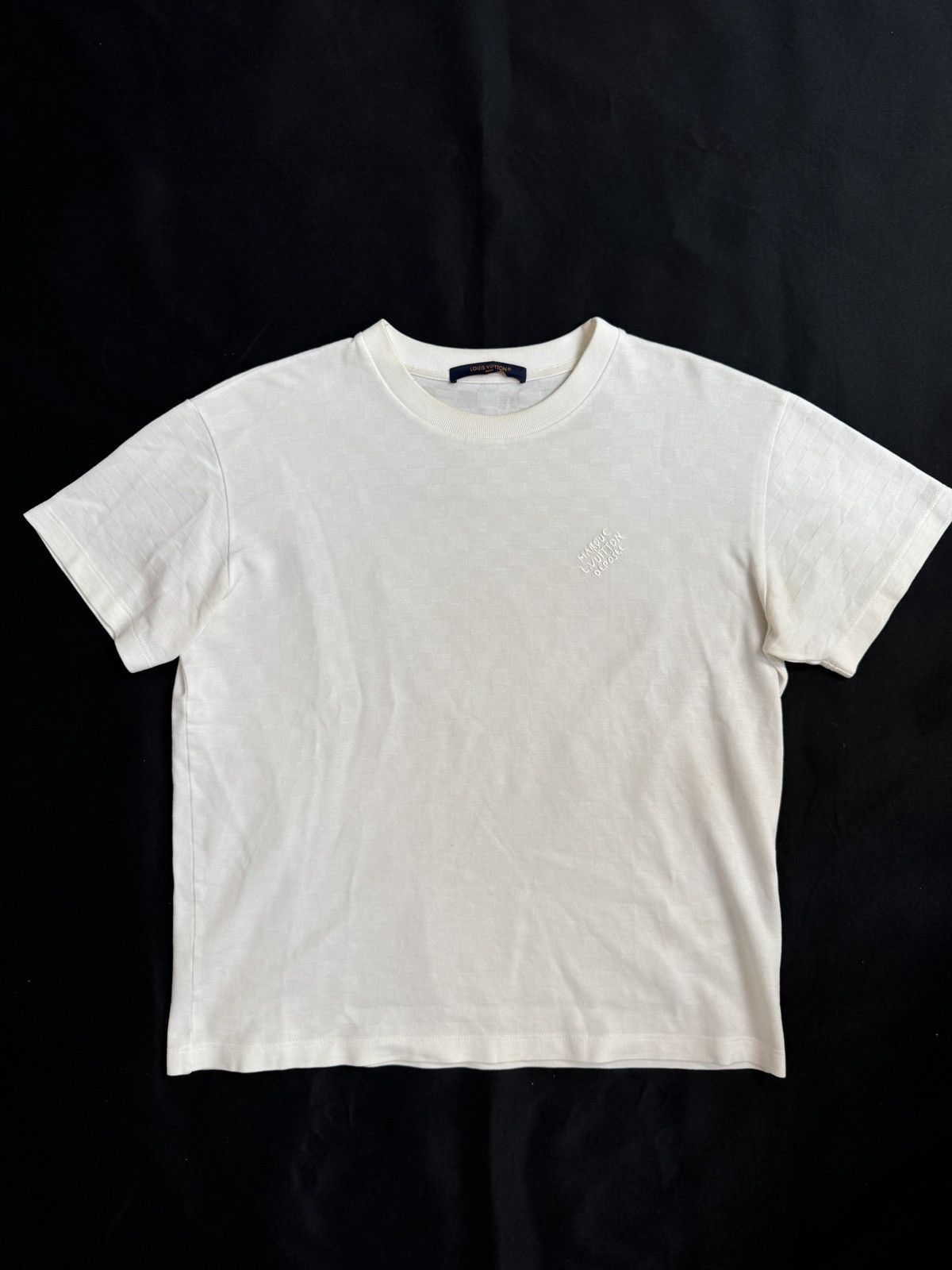 Louis Vuitton Louis Vuitton White Damier Tee Size US S / EU 44-46 / 1 - 1 Thumbnail