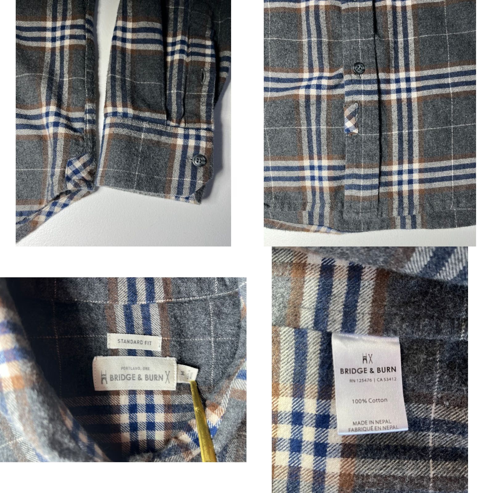 Outdoor Research MEN'S Bridge & Burn Flannel Shirt Plaid Standard Fit Sz M Size US M / EU 48-50 / 2 - 8 Thumbnail