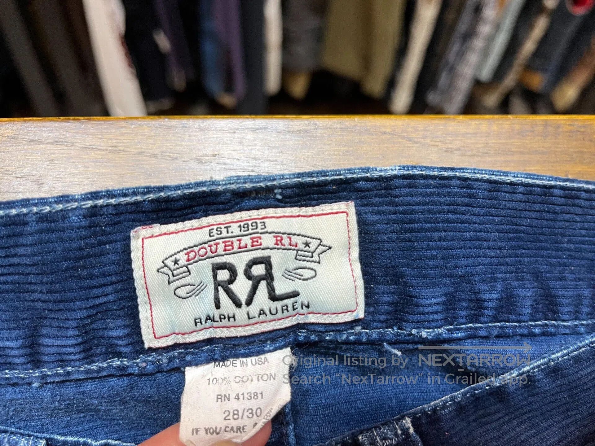 RRL Ralph Lauren RRL Blue Dyed Corduroy Pants. Size US 28 / EU 44 - 3 Thumbnail