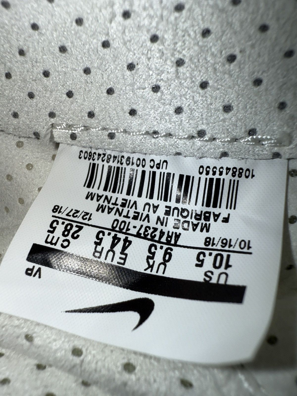 Fear of God × Nike Nike Air Fear of God 1 Sail 10.5 dead stock Size US 10.5 / EU 43-44 - 9 Thumbnail