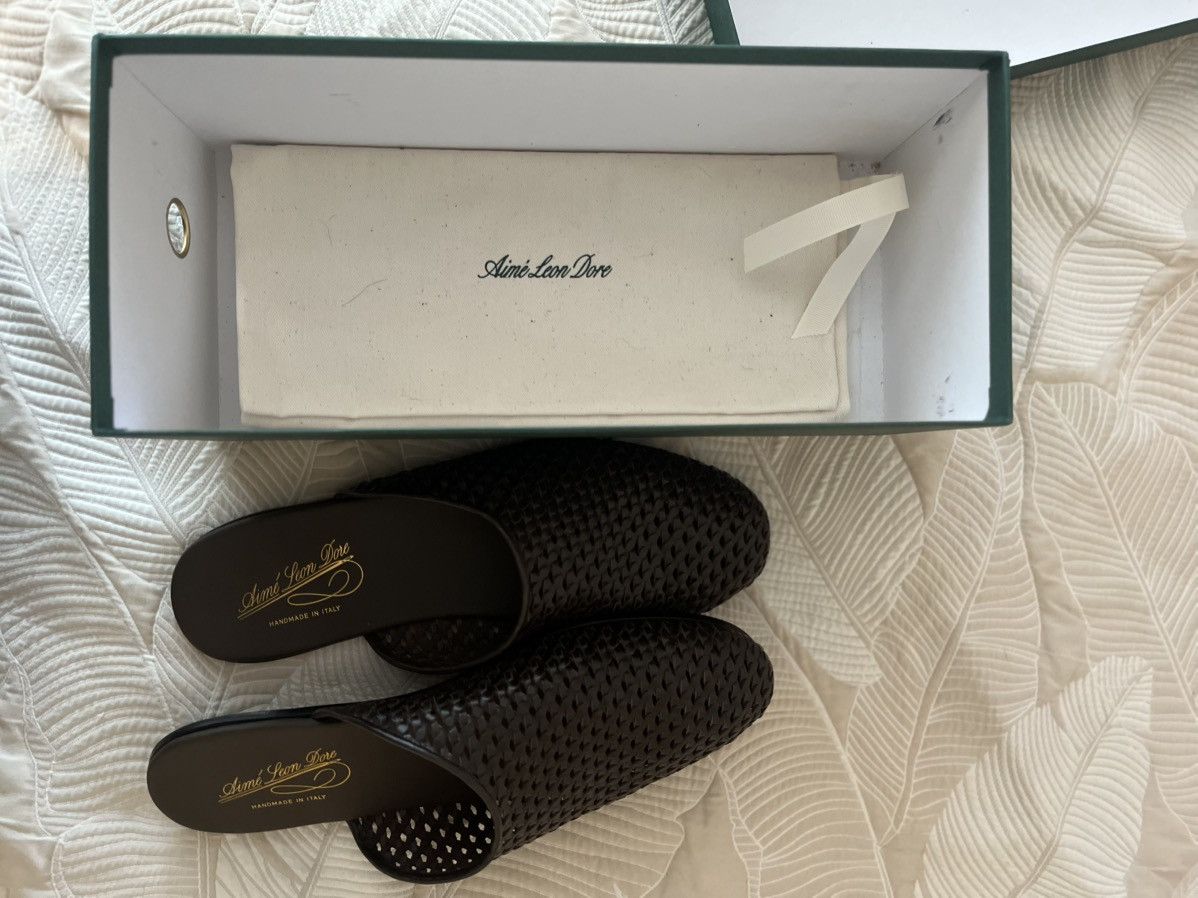 Aime Leon Dore ALD Raffia mules tobacco Size US 11 / EU 44 - 4 Thumbnail