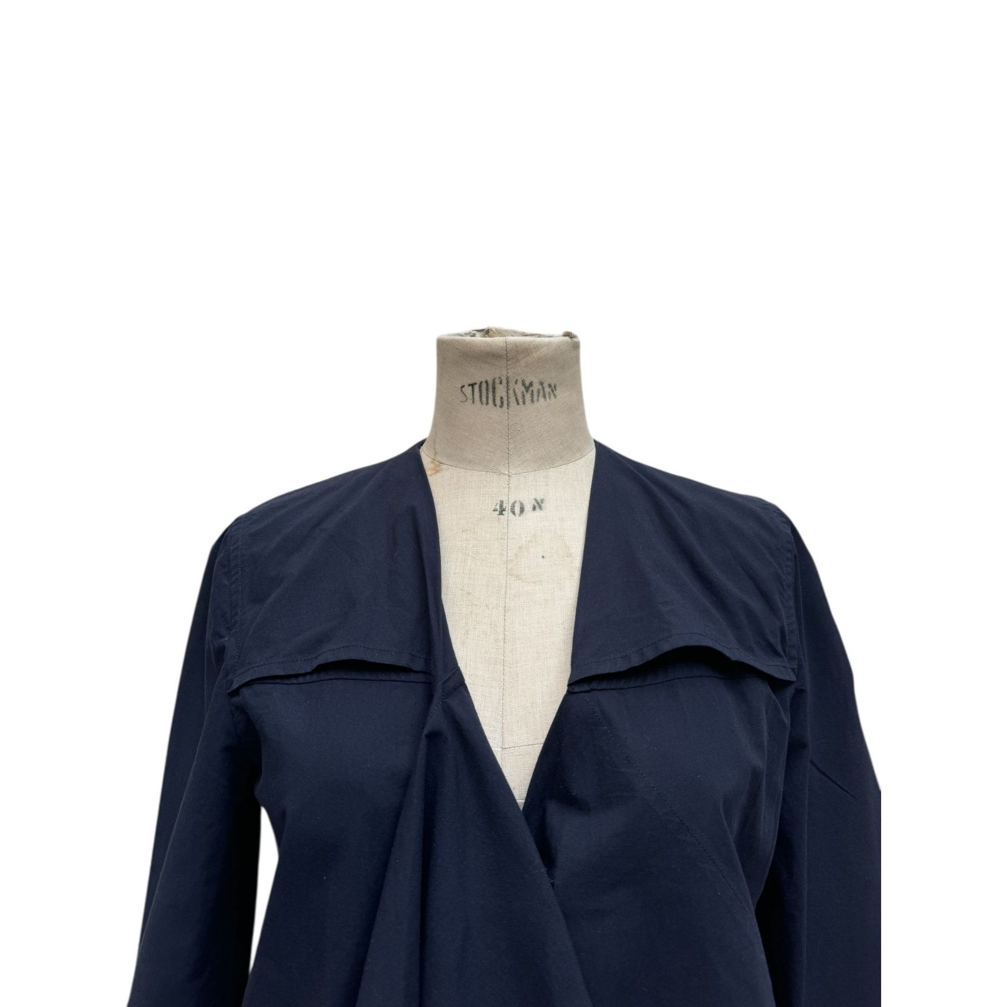 Issey Miyake Issey Miyake Vintage Navy Cotton Silk Jacket Size 3 fits M Size M / US 6-8 / IT 42-44 - 4 Thumbnail