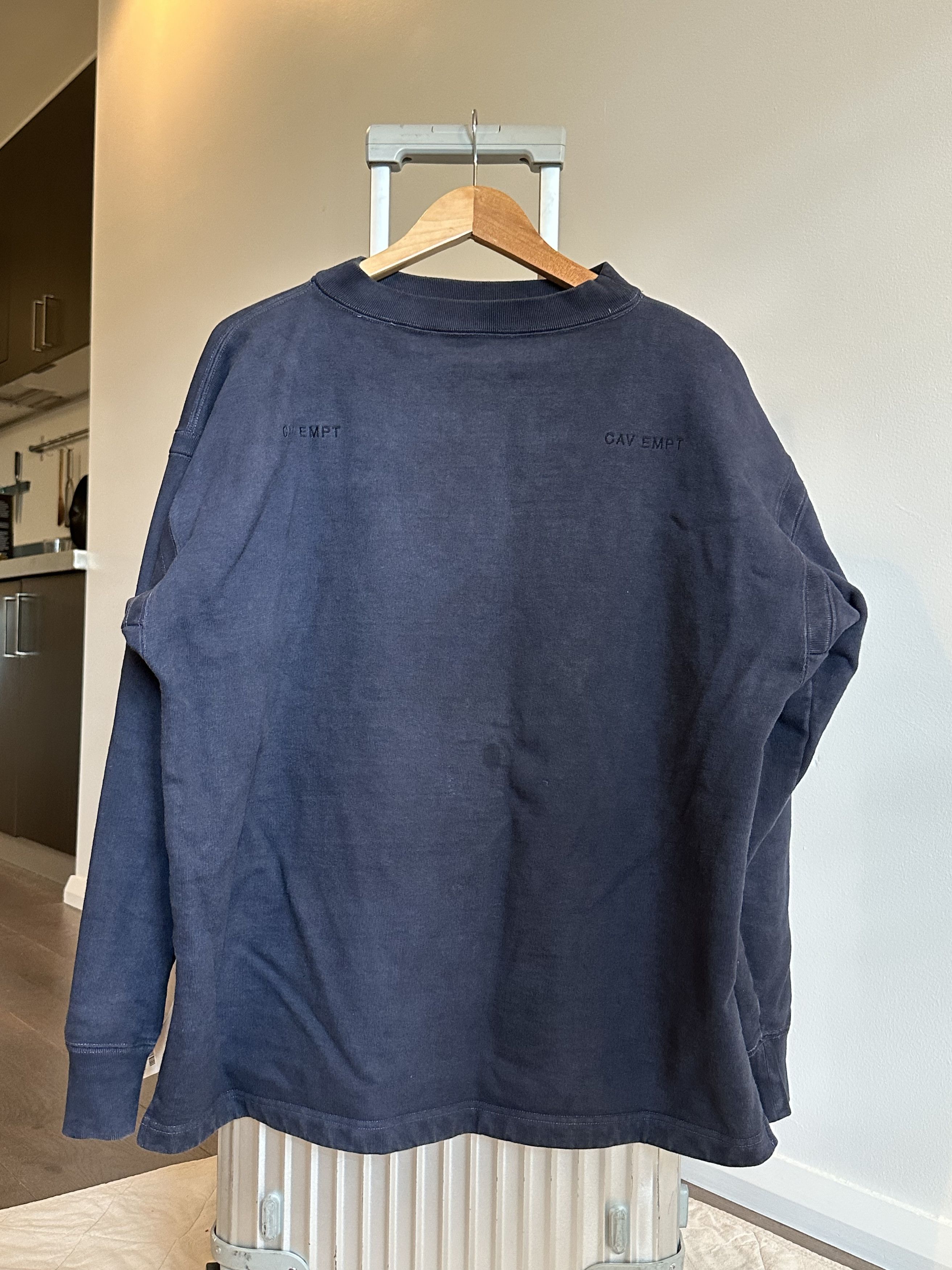 Cav Empt Cav Empt Flat Pullover Crewneck Sweatshirt / Navy / Sz S Size US M / EU 48-50 / 2 - 3 Thumbnail
