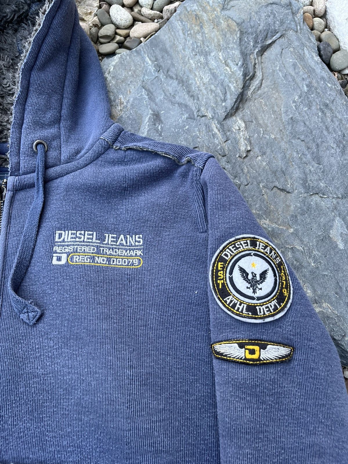 Diesel × Vintage Vintage Diesel jeans y2k heavy fur zip hoodie sherpa jacket Size US M / EU 48-50 / 2 - 11 Thumbnail